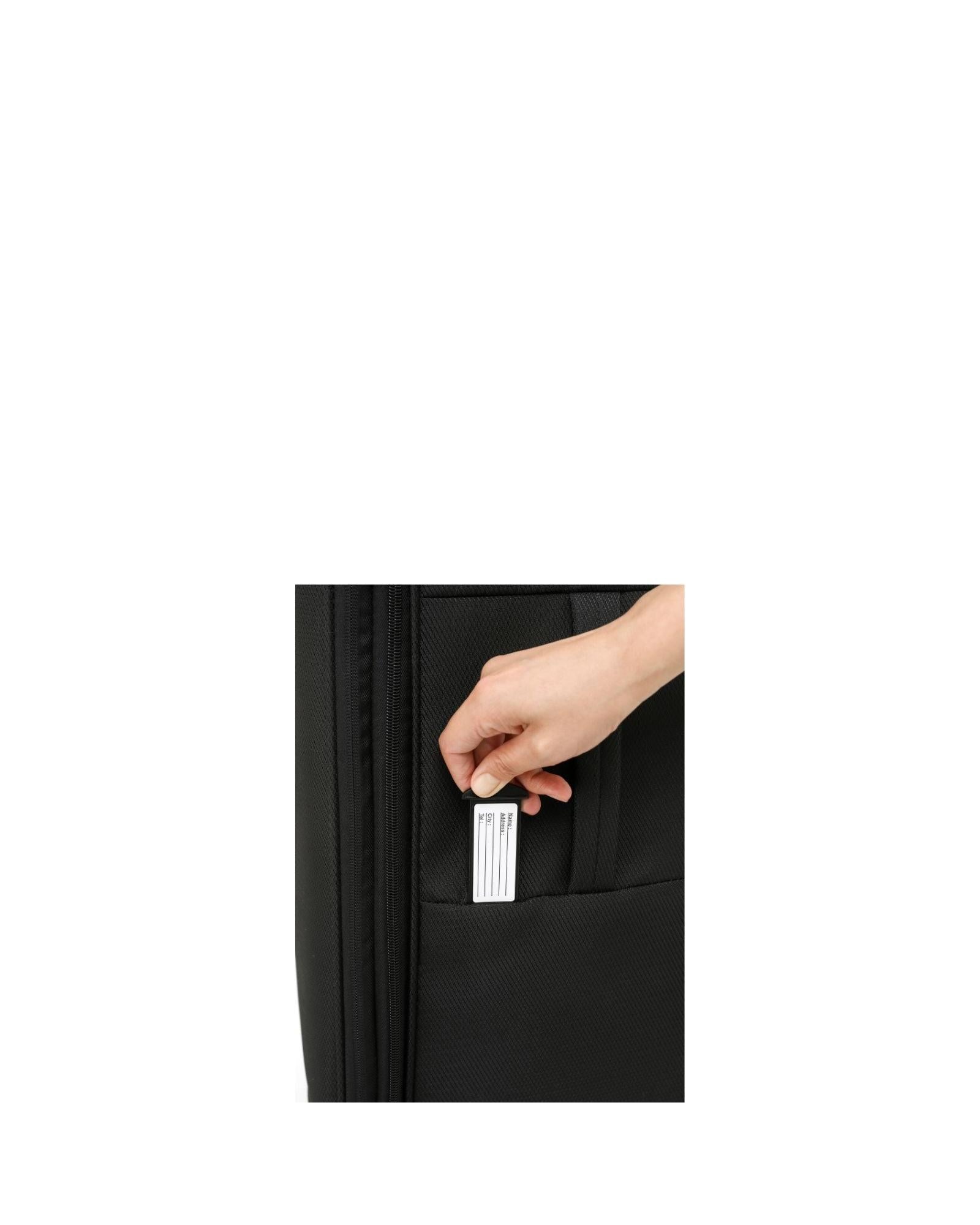 Tosca So Lite Expandable Softside Carry-On Spinner Suitcase - 54cm - Black Image 7