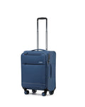 Tosca So Lite Expandable Softside Carry-On Spinner Suitcase - 54cm - Blue Front Left Image 1