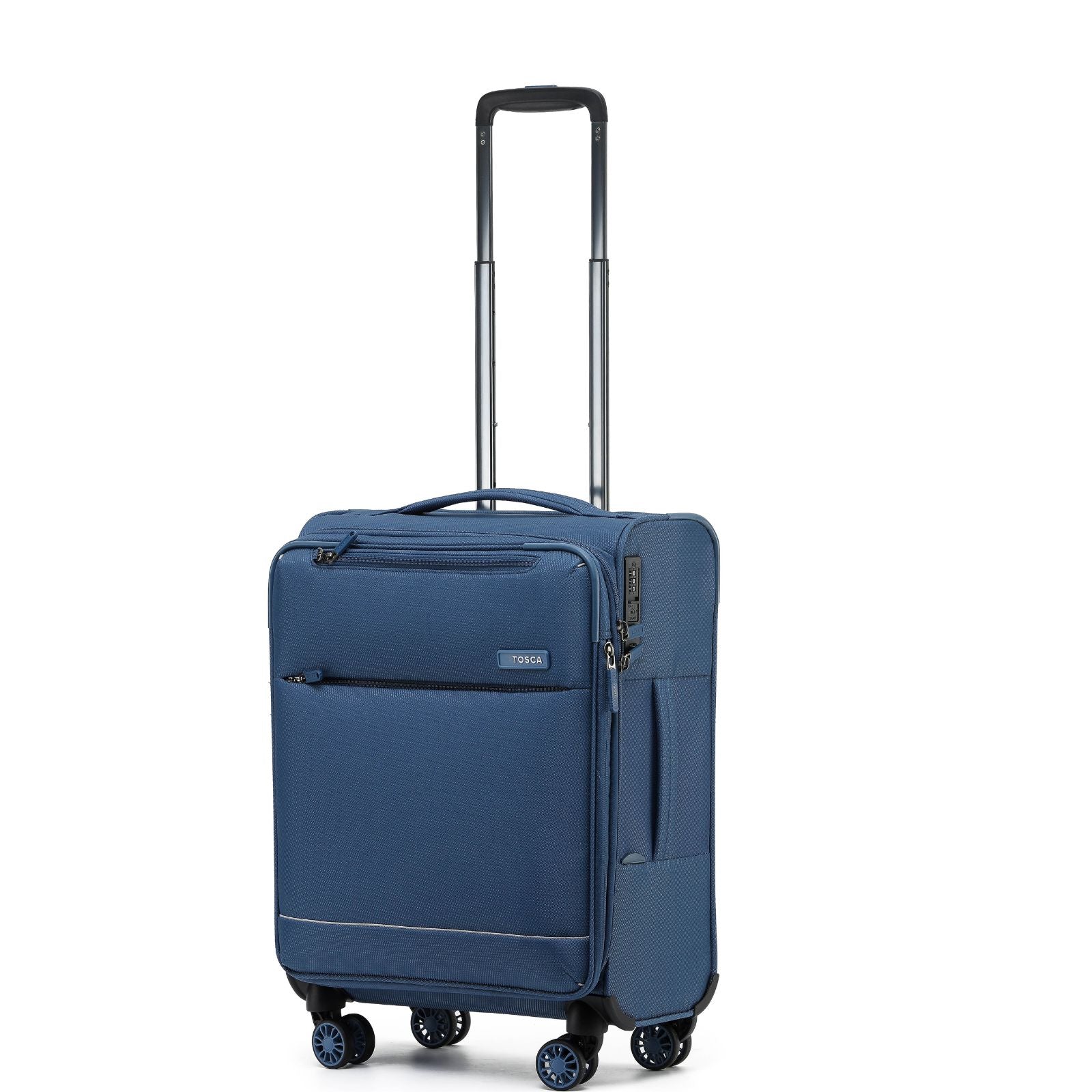 Tosca So Lite Expandable Softside Carry-On Spinner Suitcase - 54cm - Blue