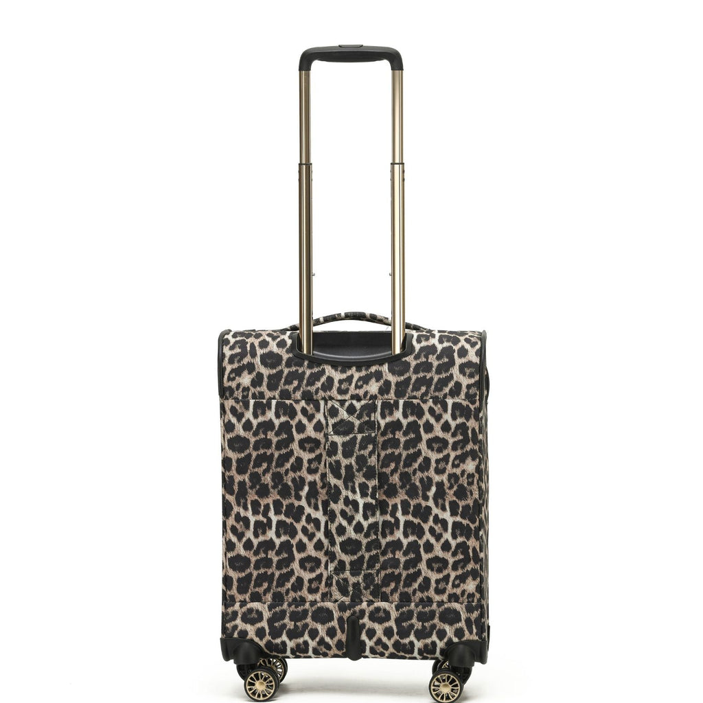 Tosca So Lite Expandable Softside Carry-On Spinner Suitcase - 54cm - Leopard Back Image 3