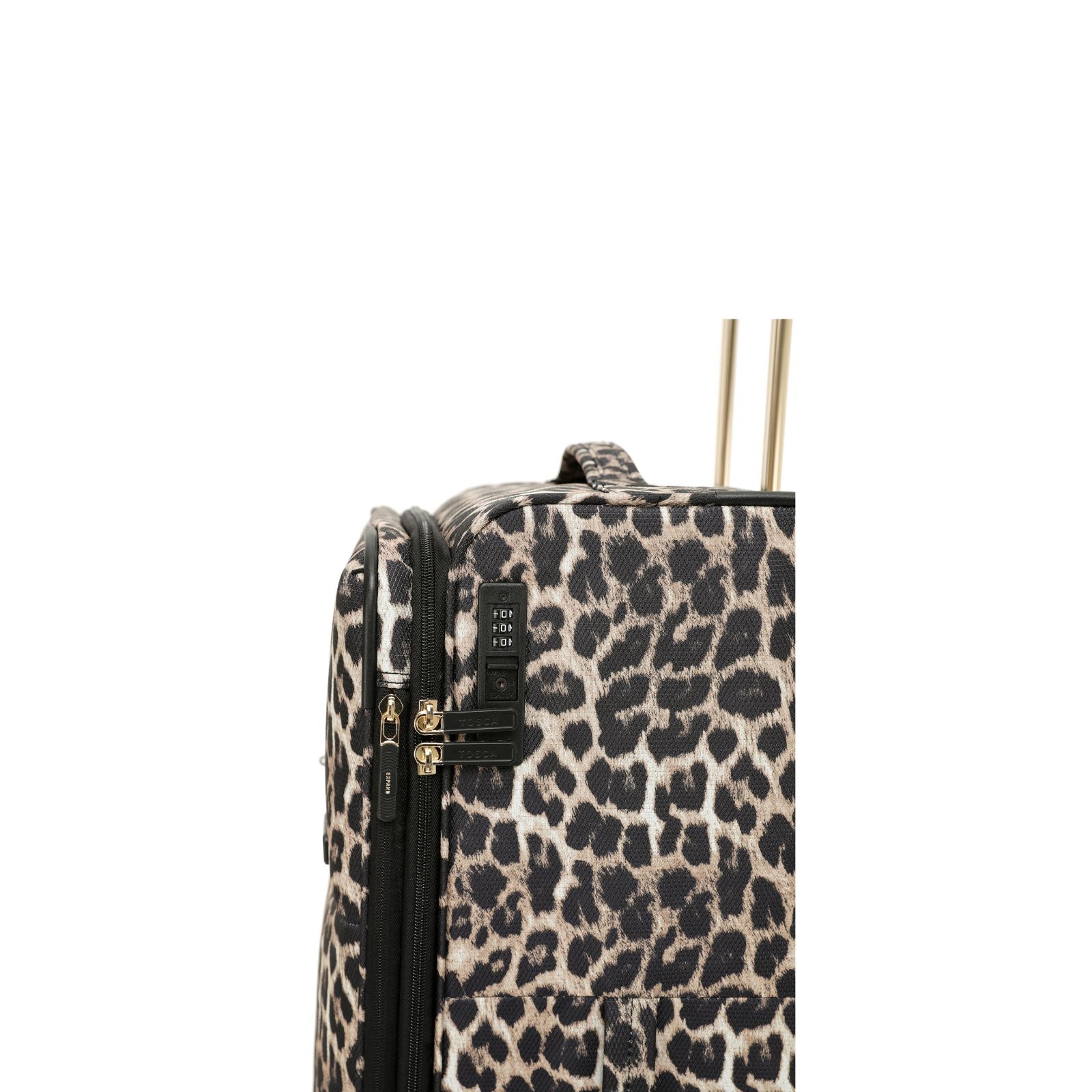 Tosca So Lite Expandable Softside Carry-On Spinner Suitcase - 54cm - Leopard Image 5