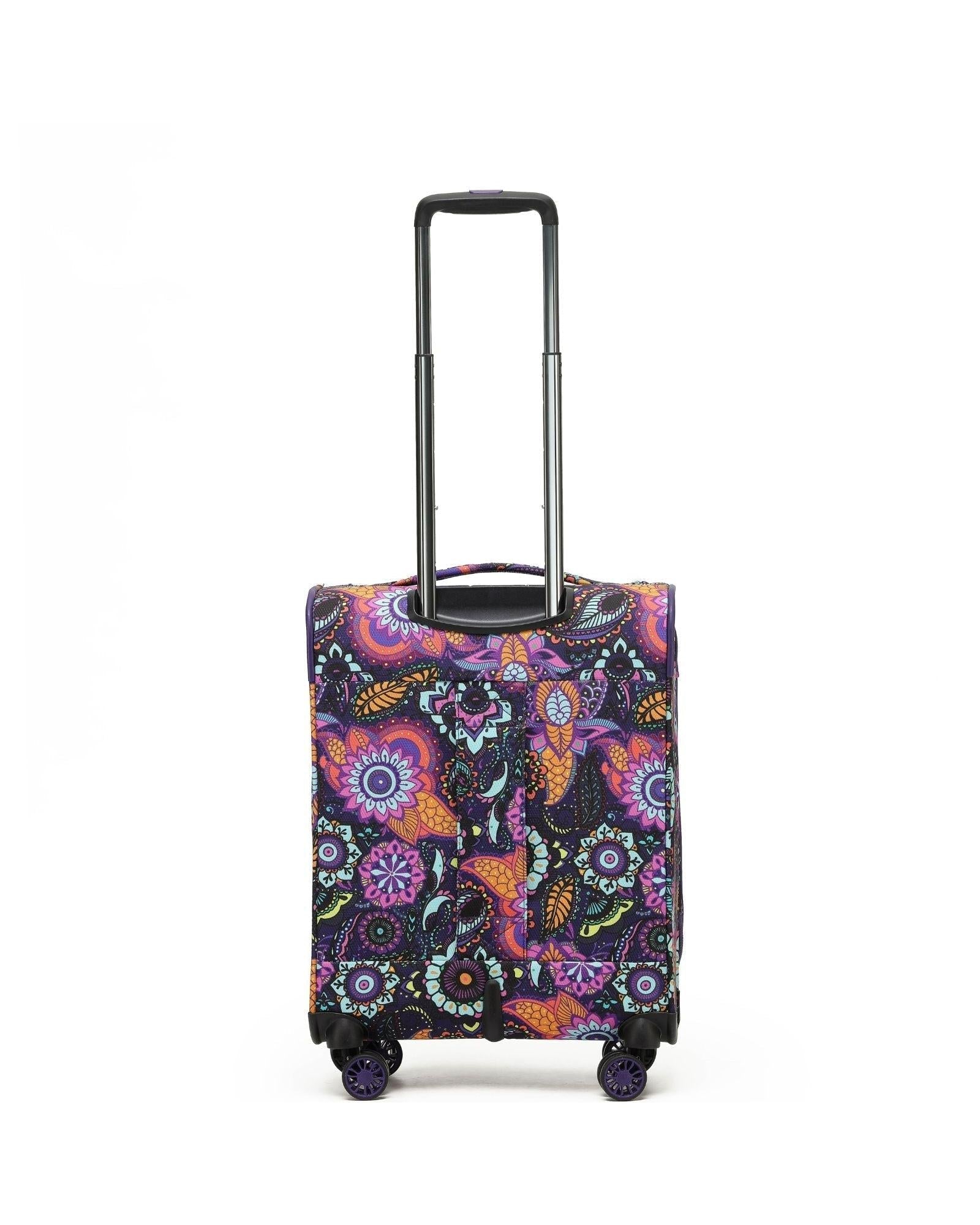 Tosca So Lite Expandable Softside Carry-On Spinner Suitcase - 54cm - Paisley Back Image 3