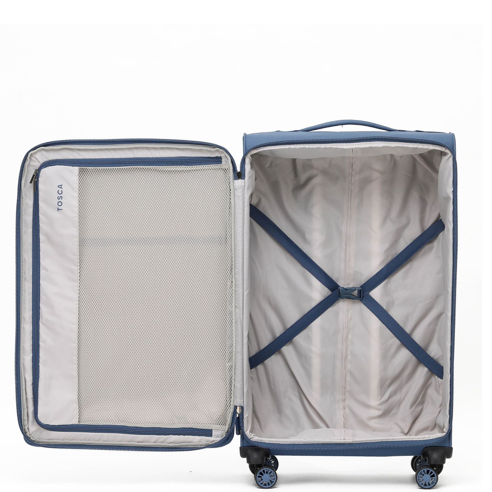 Tosca So Lite Expandable Softside Large Spinner Suitcase - 79cm - Blue