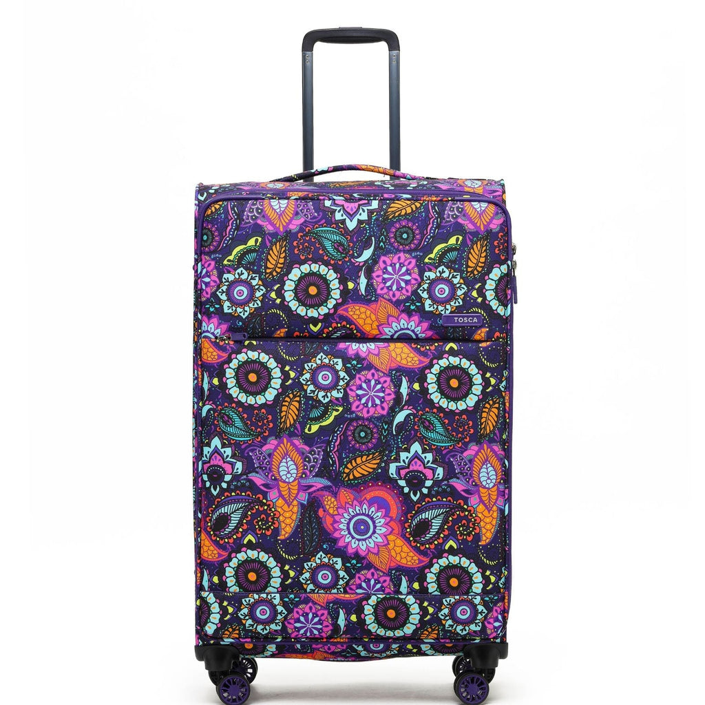 Tosca So Lite Expandable Softside Large Spinner Suitcase - 79cm - Paisley