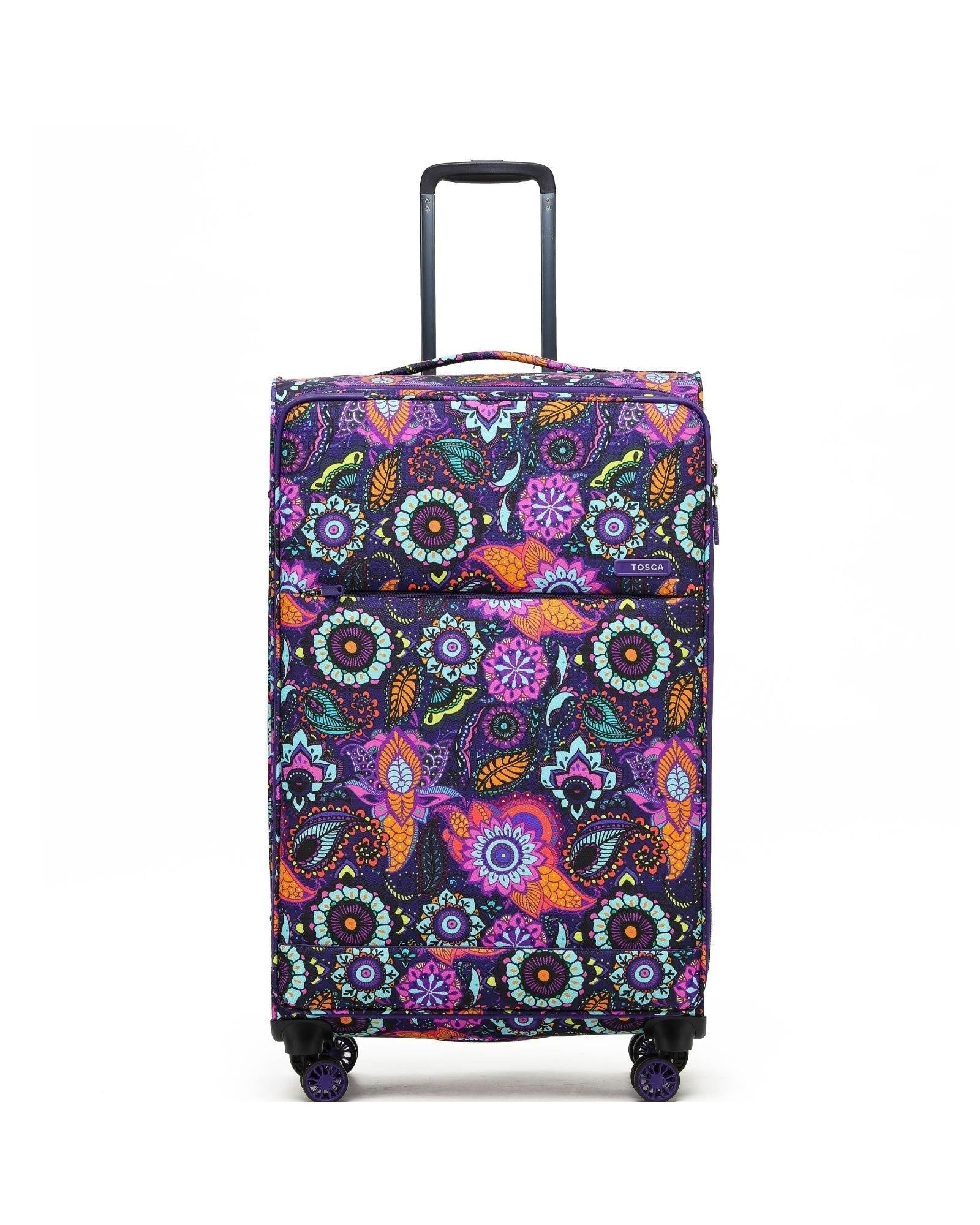Tosca So Lite Softside Spinner Luggage Set - Paisley Front Image 2