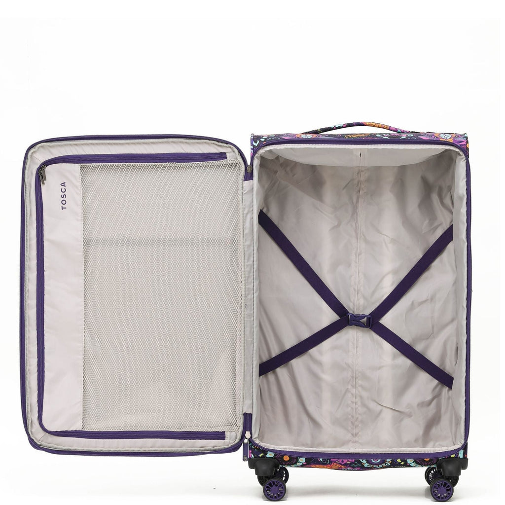 Tosca So Lite Expandable Softside Large Spinner Suitcase - 79cm - Paisley