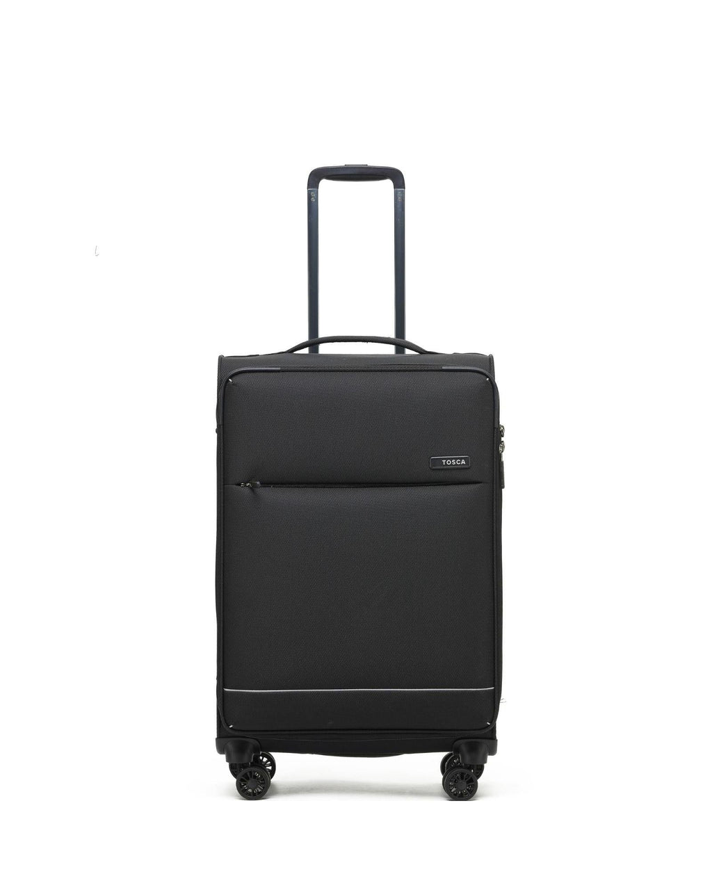 Tosca So Lite Expandable Softside Medium Spinner Suitcase - 67cm - Black Front Image 2