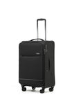Tosca So Lite Expandable Softside Medium Spinner Suitcase - 67cm - Black Front Left Image 1
