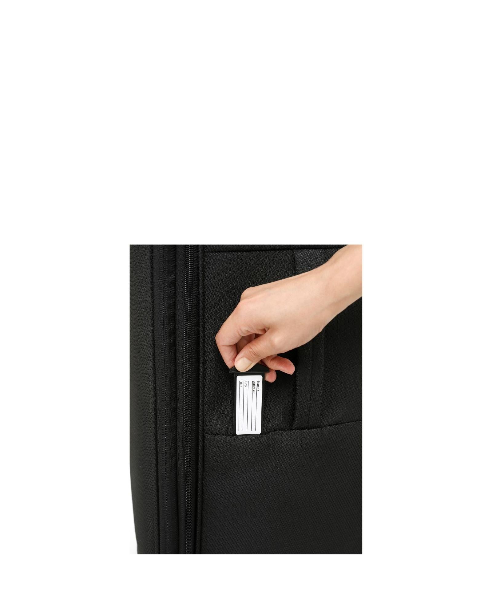 Tosca So Lite Expandable Softside Medium Spinner Suitcase - 67cm - Black Image 5