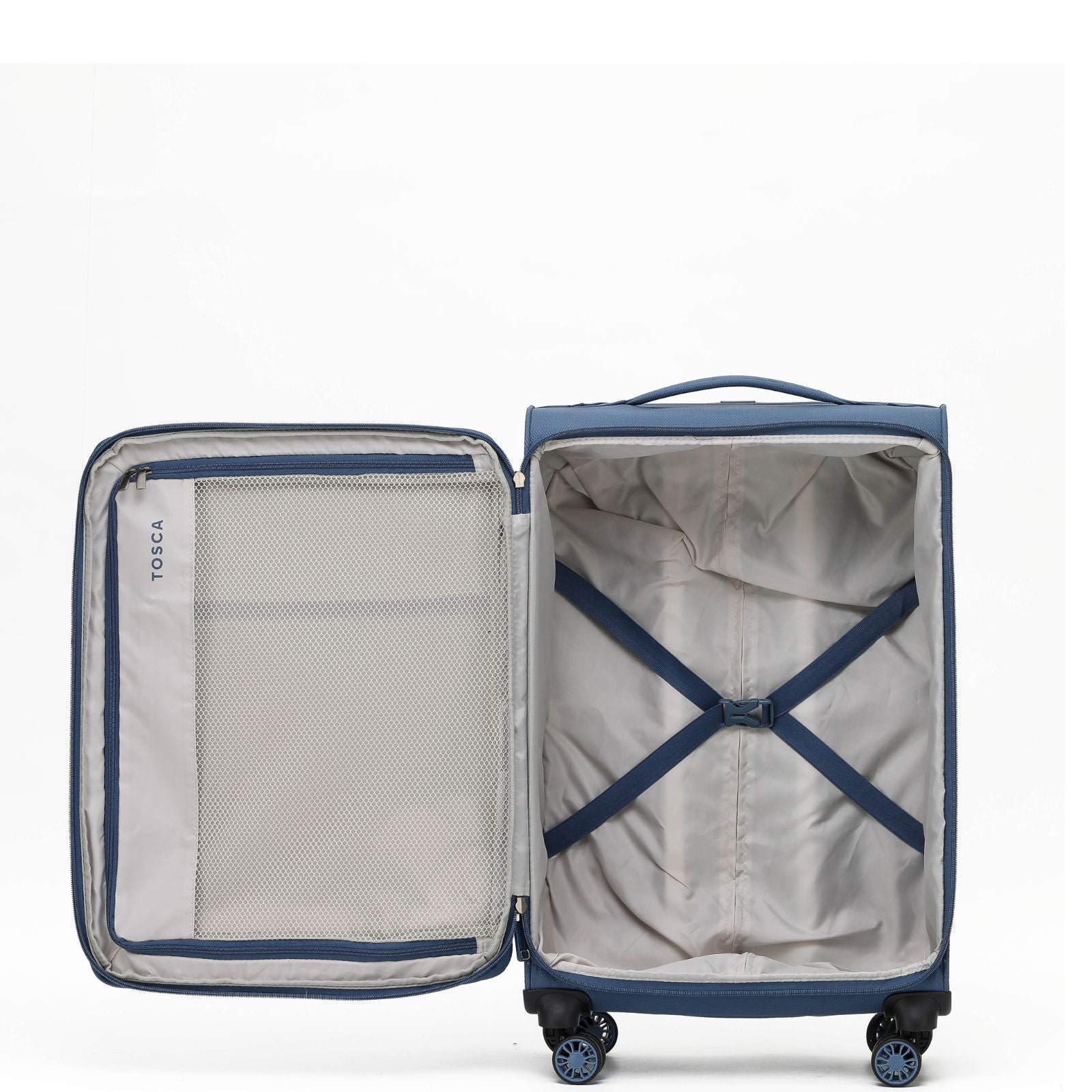 Tosca So Lite Expandable Softside Medium Spinner Suitcase - 67cm - Blue