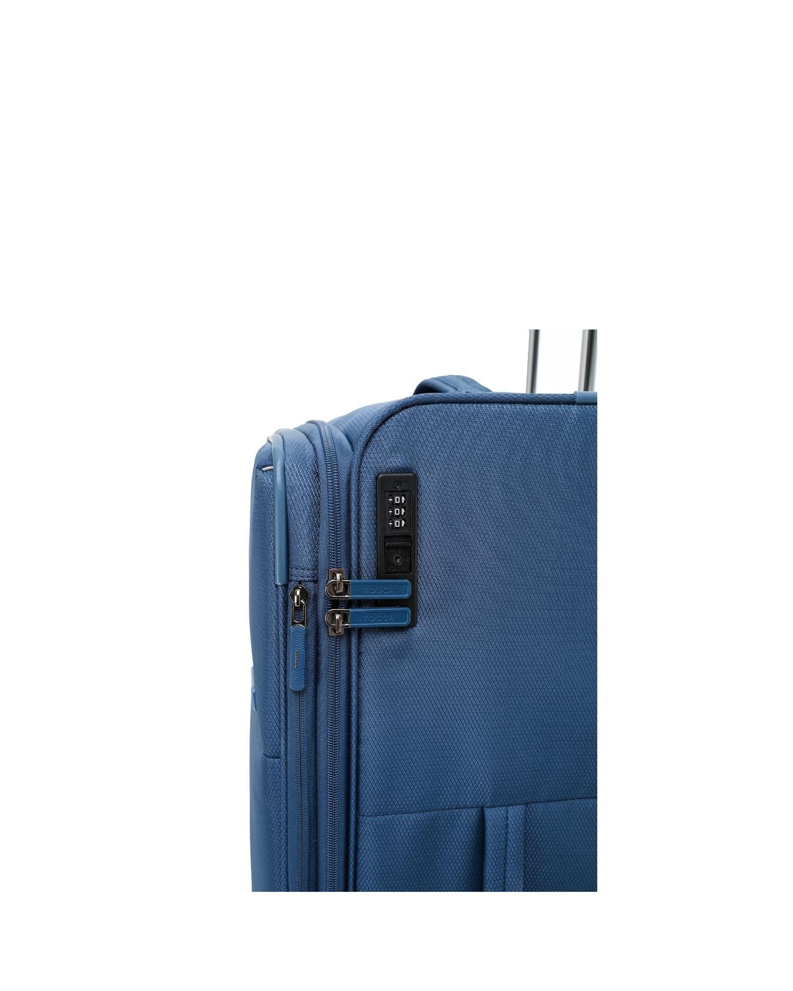 Tosca So Lite Softside Spinner Luggage Set - Blue Image 4