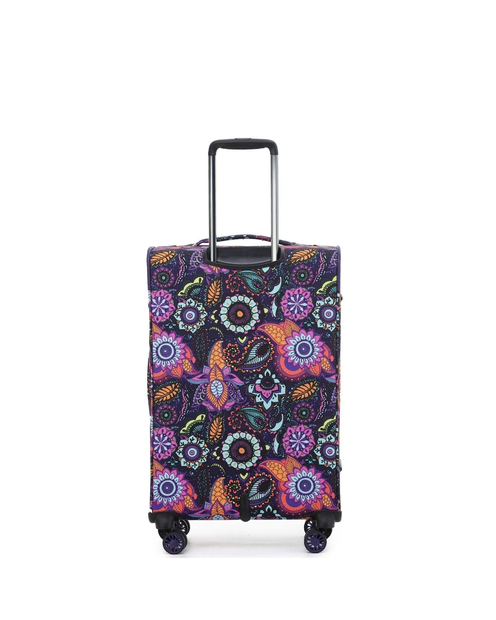 Tosca So Lite Expandable Softside Medium Spinner Suitcase - 67cm - Paisley Back Image 3