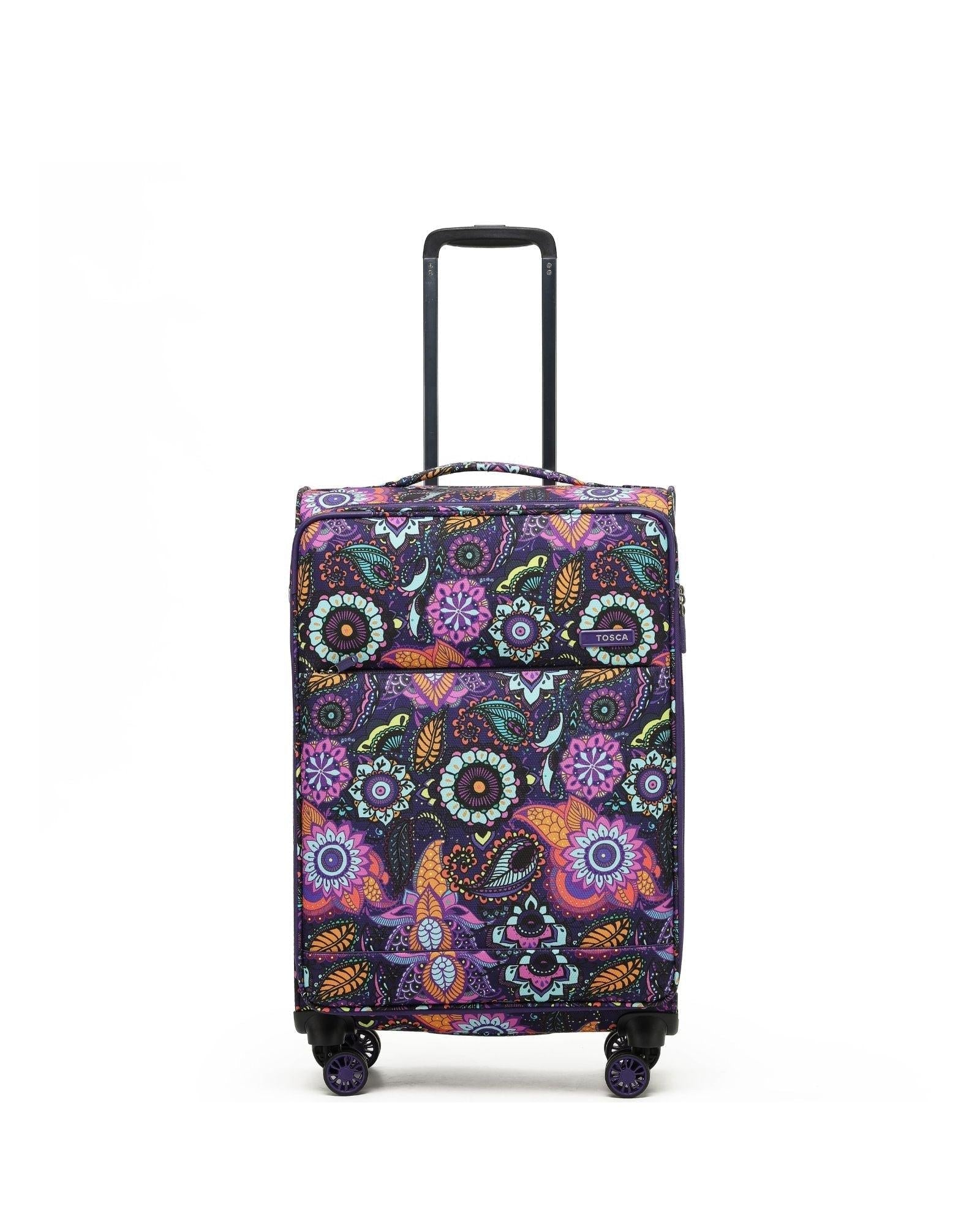 Tosca So Lite Expandable Softside Medium Spinner Suitcase - 67cm - Paisley Front Image 2