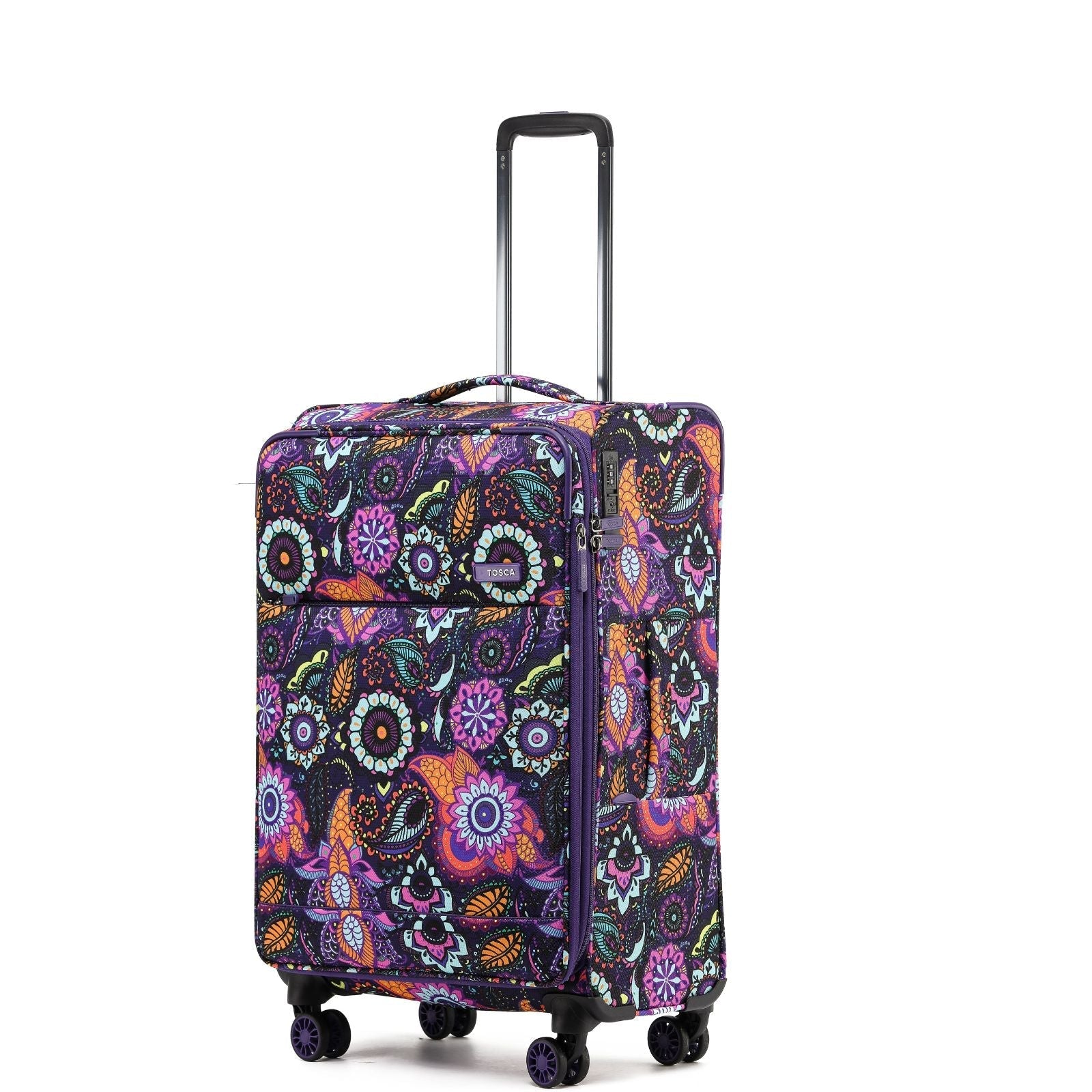 Tosca So Lite Expandable Softside Medium Spinner Suitcase - 67cm - Paisley
