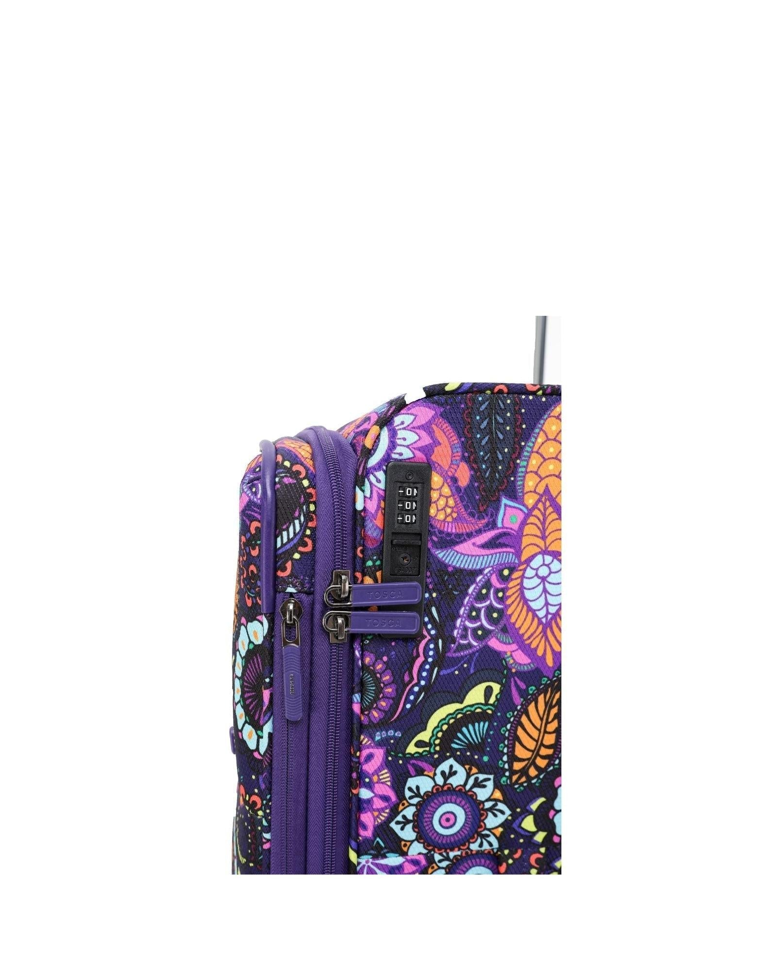 Tosca So Lite Expandable Softside Medium Spinner Suitcase - 67cm - Paisley Image 5