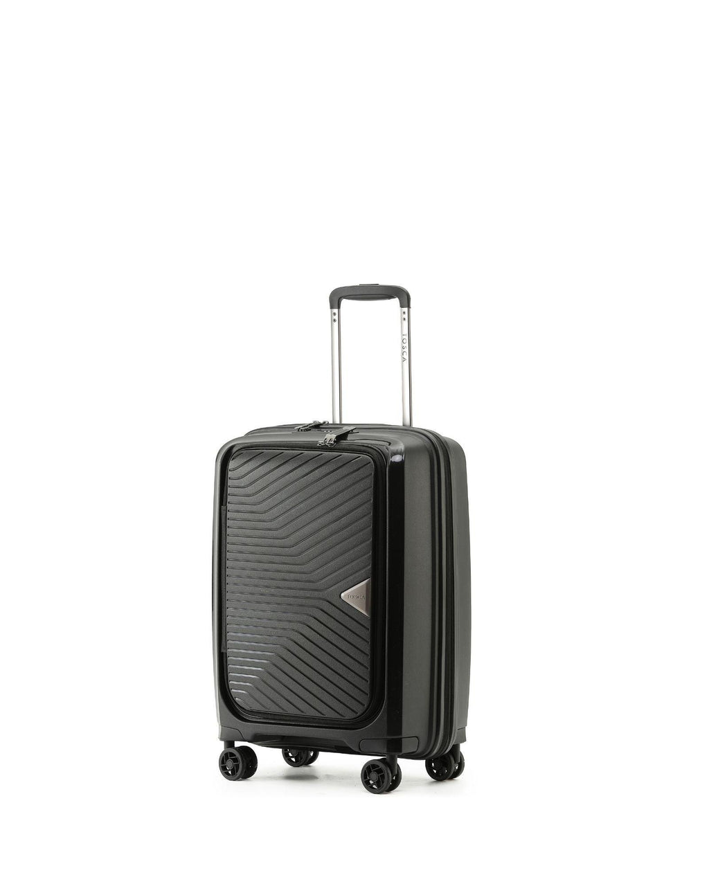 Tosca Space-X Expandable Hardside Carry-On Spinner Suitcase - 55cm - Black Front Image 1