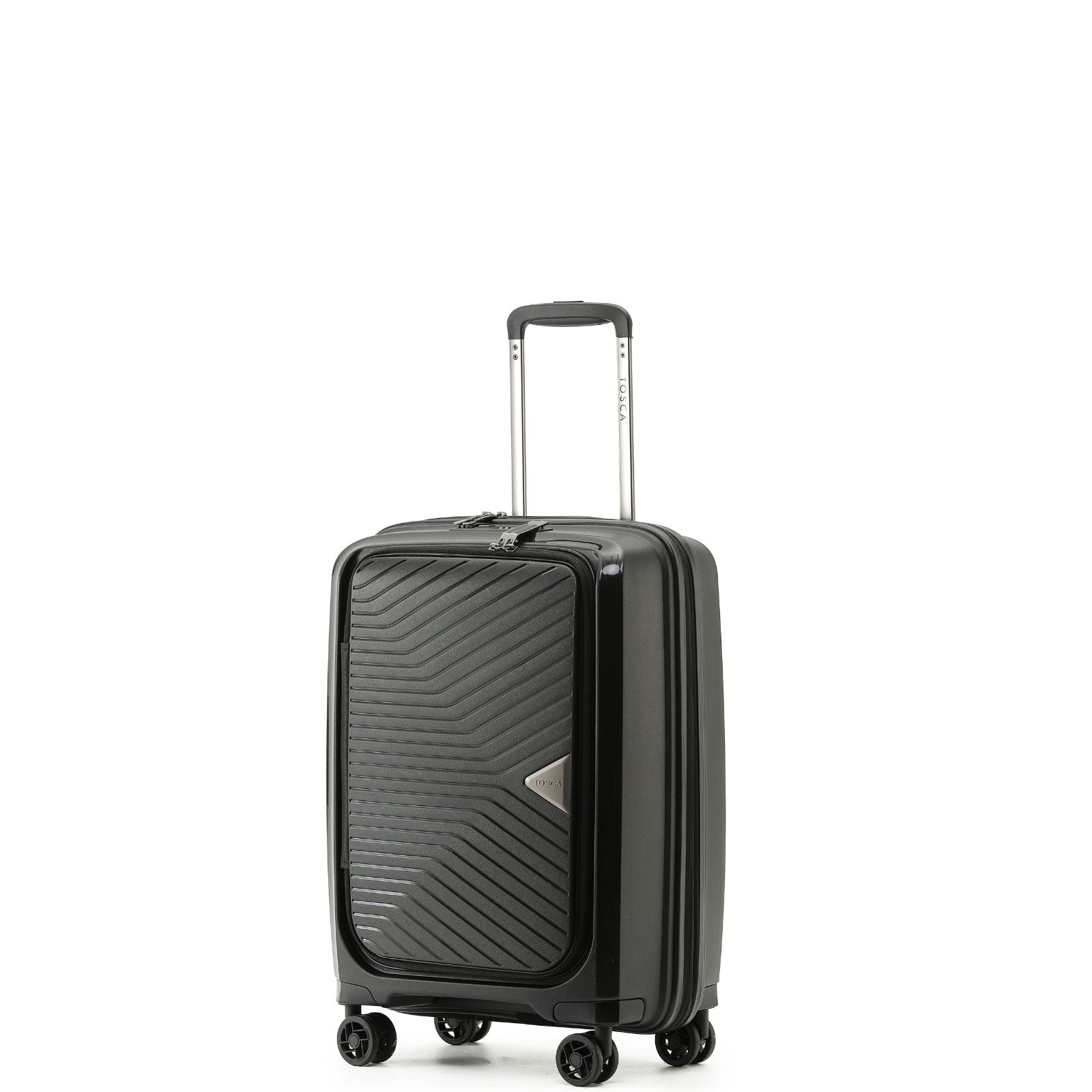 Tosca Space-X Expandable Hardside Carry-On Spinner Suitcase - 55cm - Black