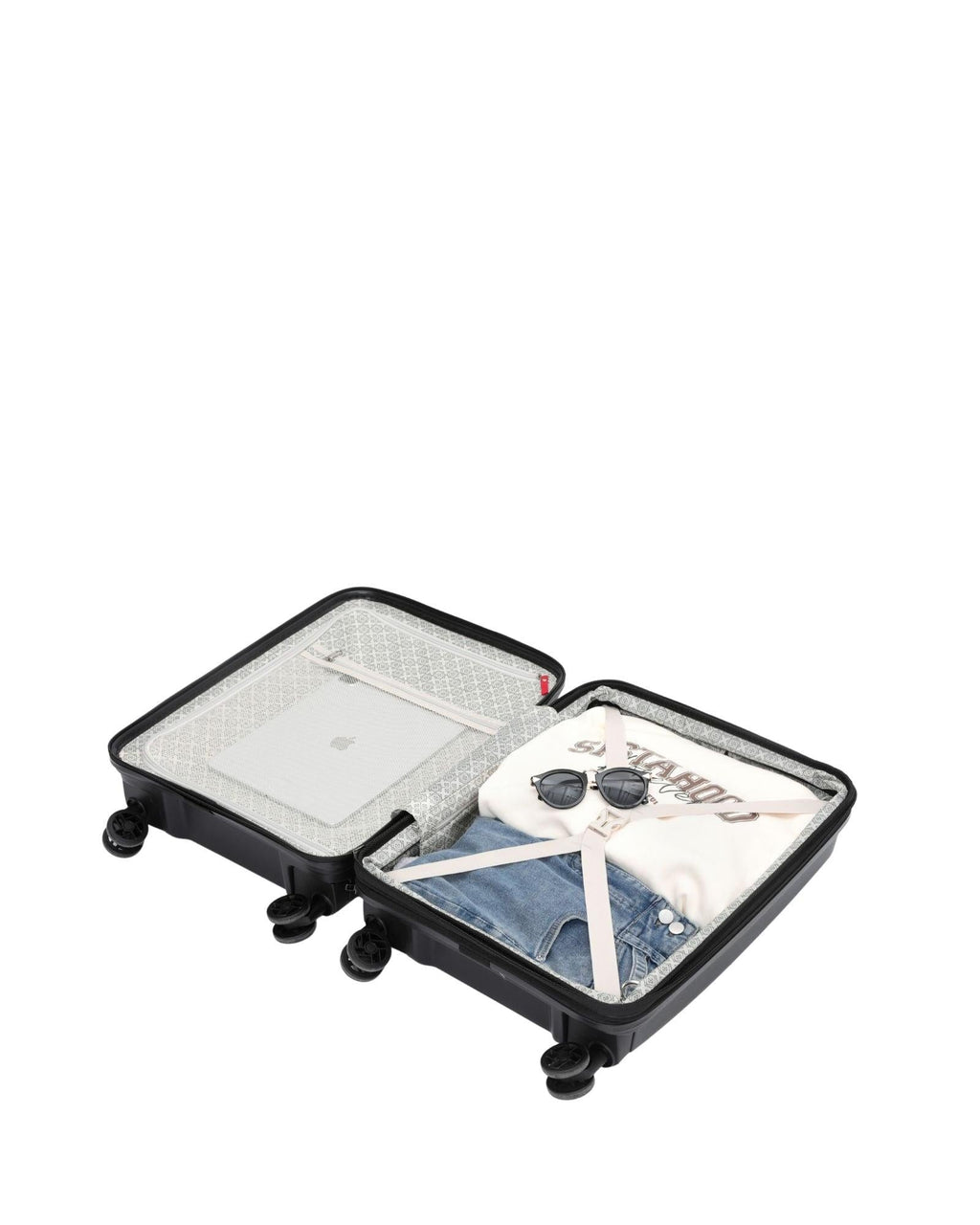 Tosca Space-X Expandable Hardside Carry-On Spinner Suitcase - 55cm - Champagne Interior Image 3