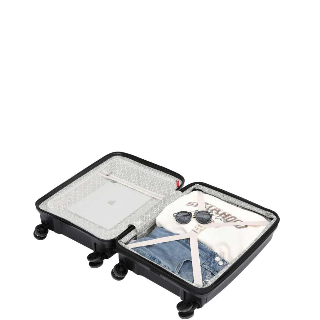 Tosca Space-X Expandable Hardside Carry-On Spinner Suitcase - 55cm - Champagne