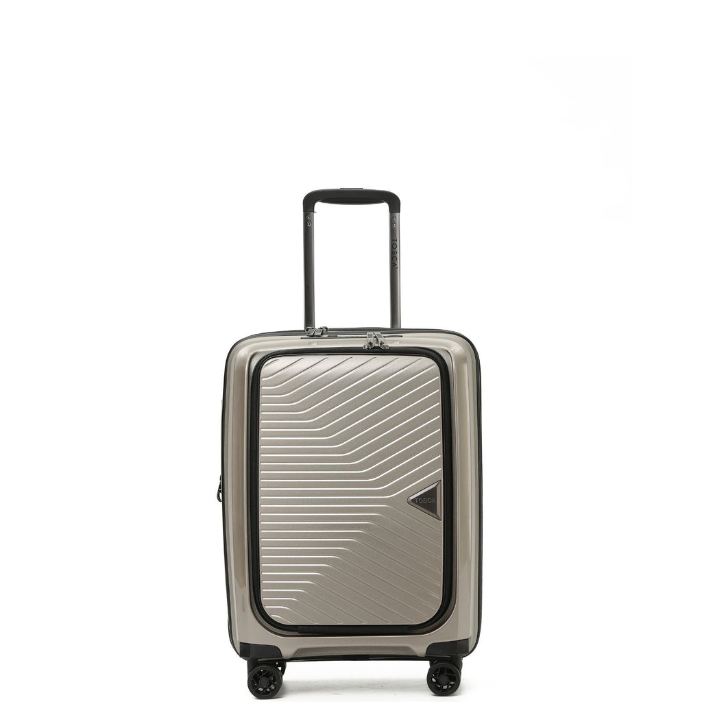 Tosca Space-X Expandable Hardside Carry-On Spinner Suitcase - 55cm - Champagne