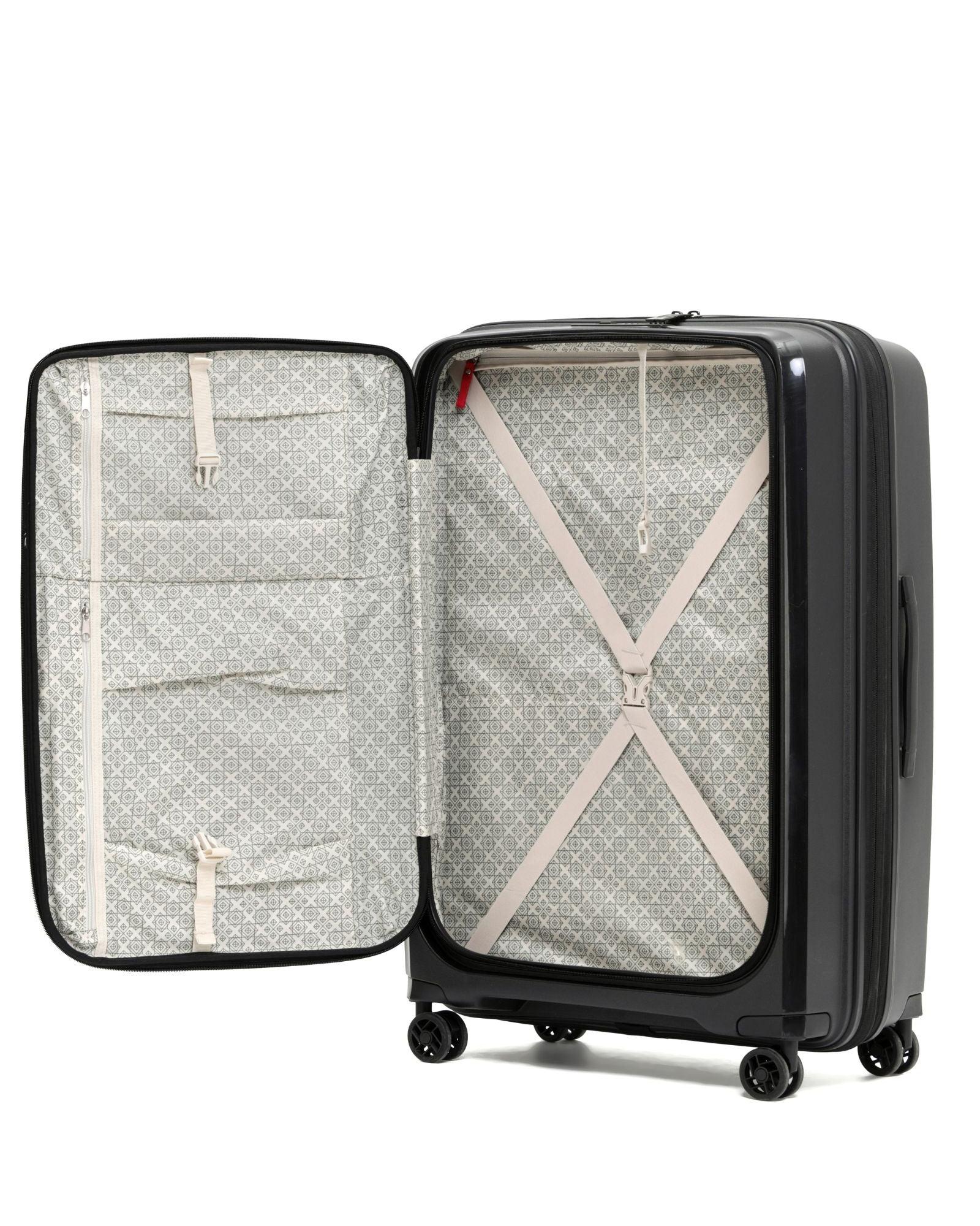 Tosca Space-X Expandable Hardside Large Spinner Suitcase - 76cm - Black Interior Front Image 4