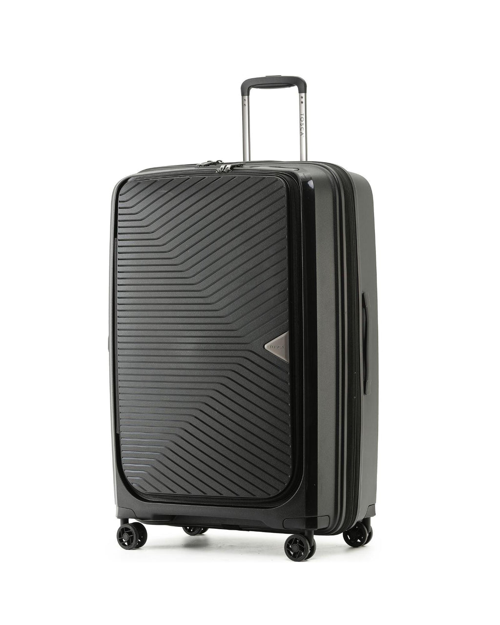 Tosca Space-X Expandable Hardside Large Spinner Suitcase - 76cm - Black Front Left Image 1