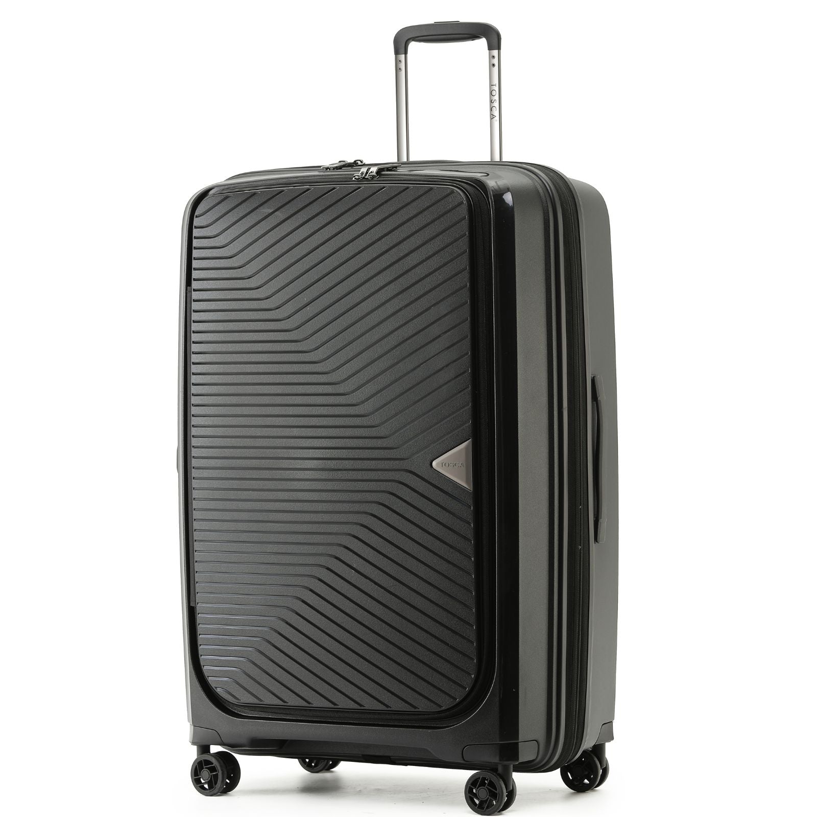 Tosca Space-X Expandable Hardside Large Spinner Suitcase - 76cm - Black