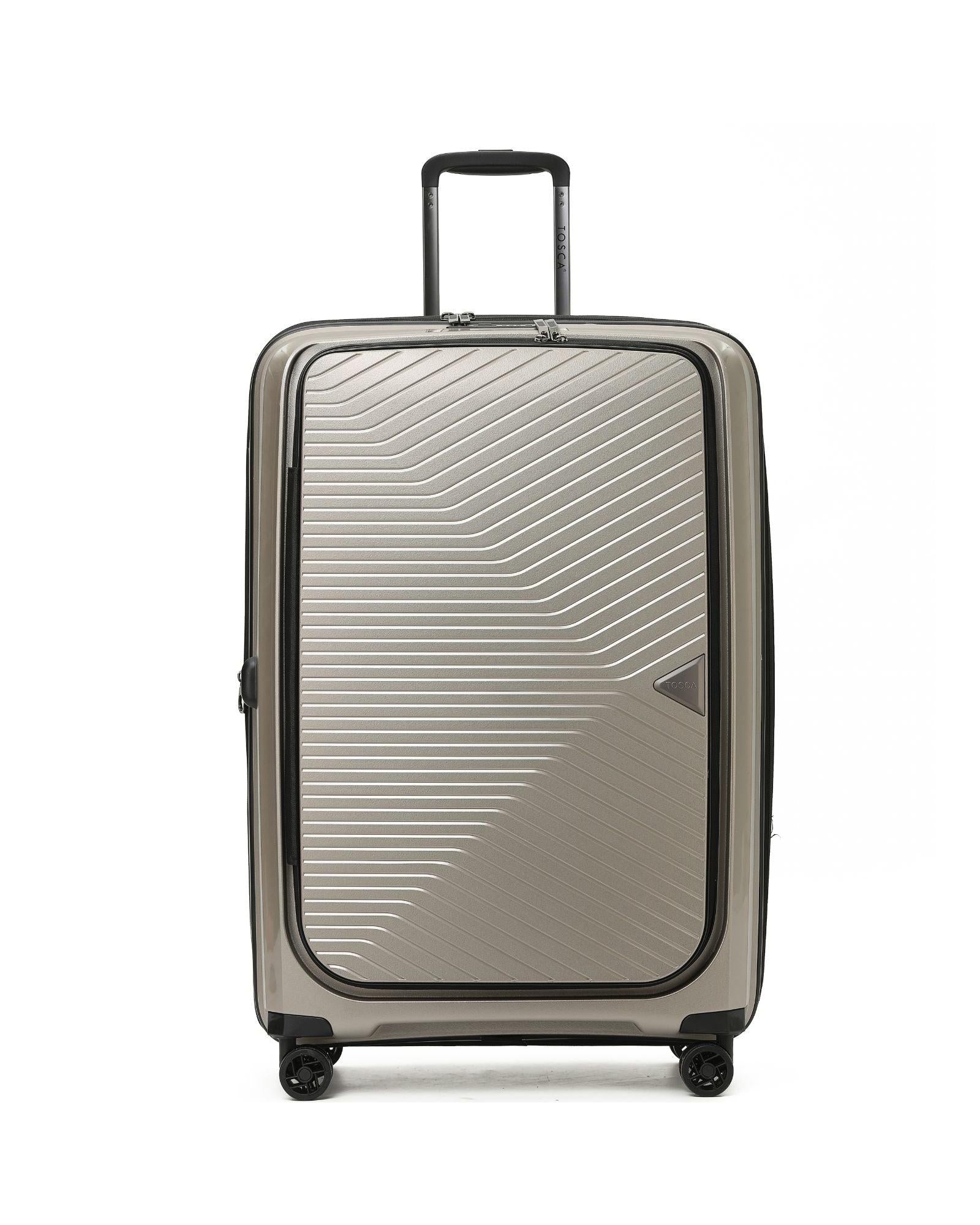 Tosca Space-X Expandable Hardside Large Spinner Suitcase - 76cm - Champagne Front Image 2