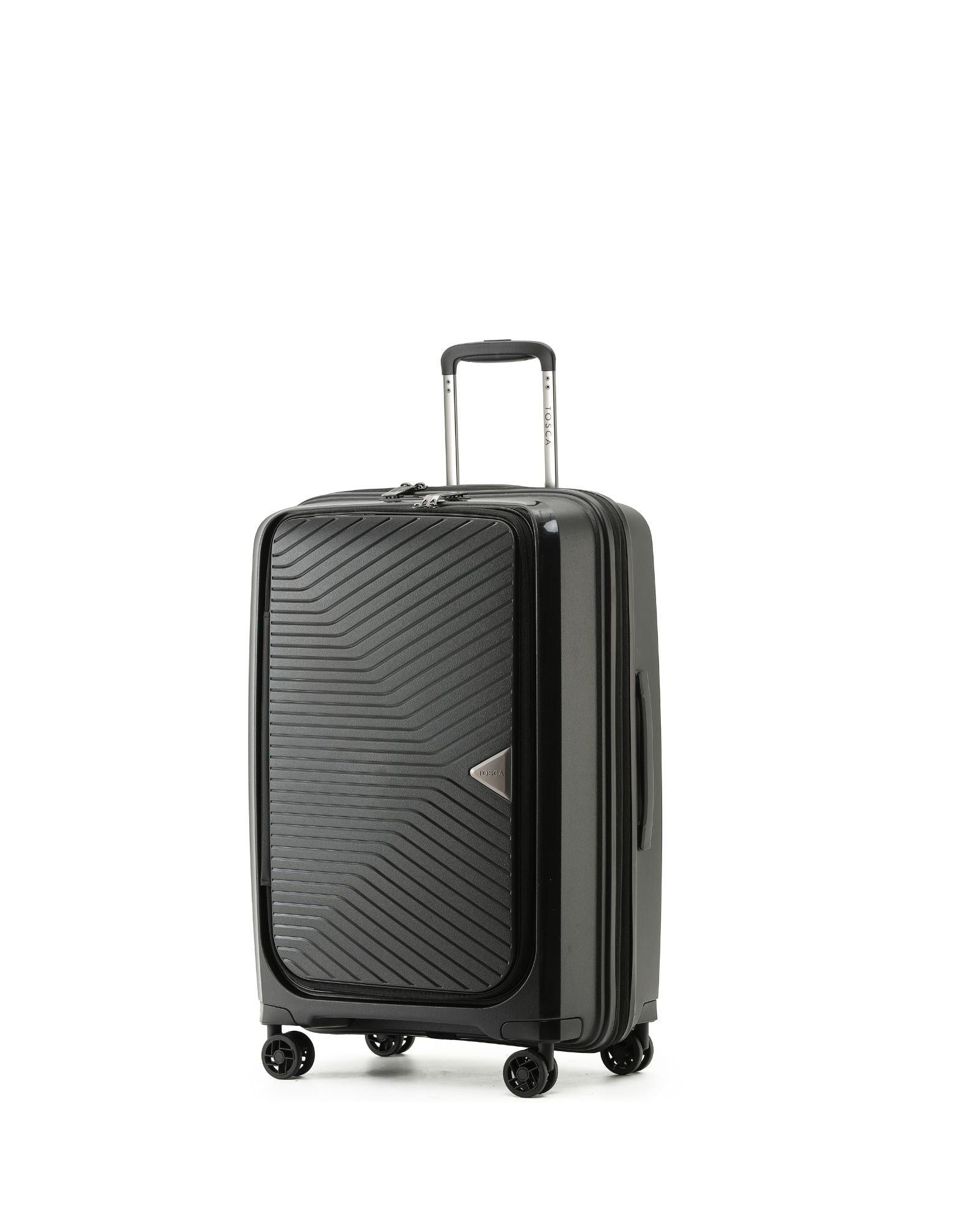 Tosca Space-X EXP Hardside Medium 66 cm 4 Wheel Suitcase Black