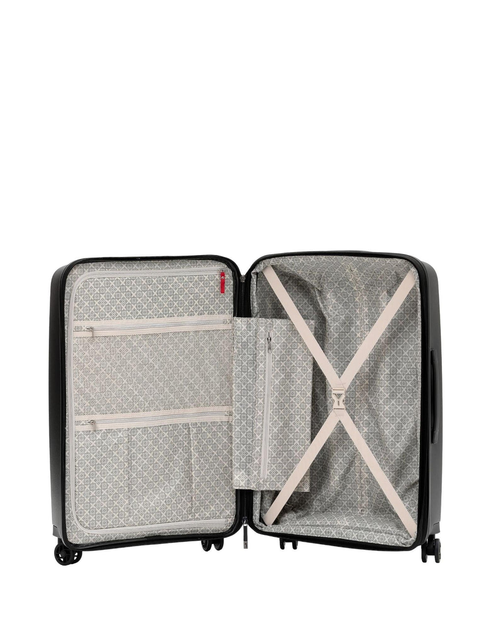 Tosca Space-X Expandable Hardside Medium Spinner Suitcase - 66cm - Black Interior Image 3