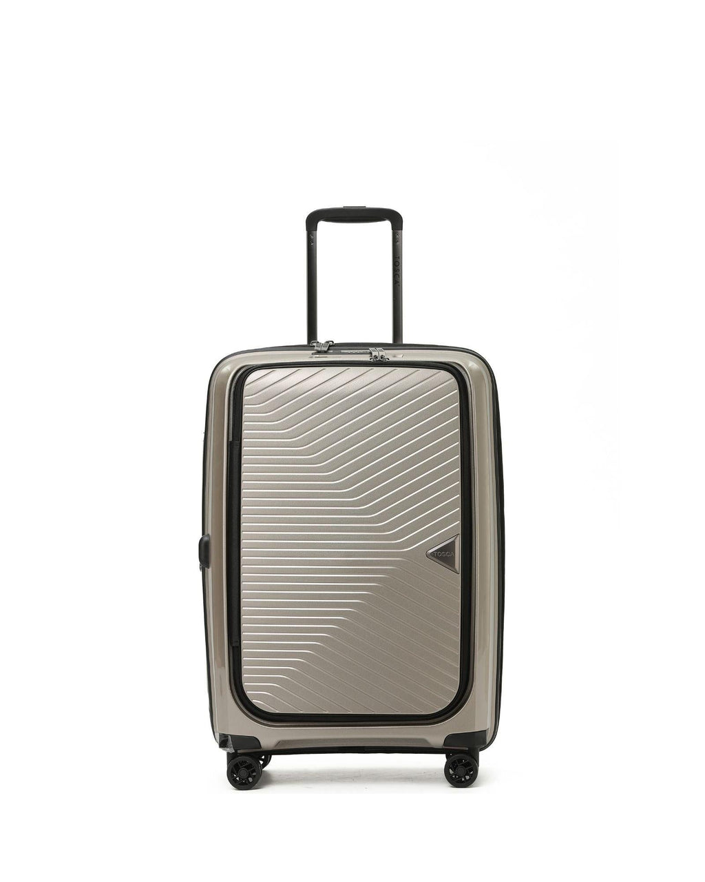 Tosca Space-X Expandable Hardside Medium Spinner Suitcase - 66cm - Champagne Front Image 2