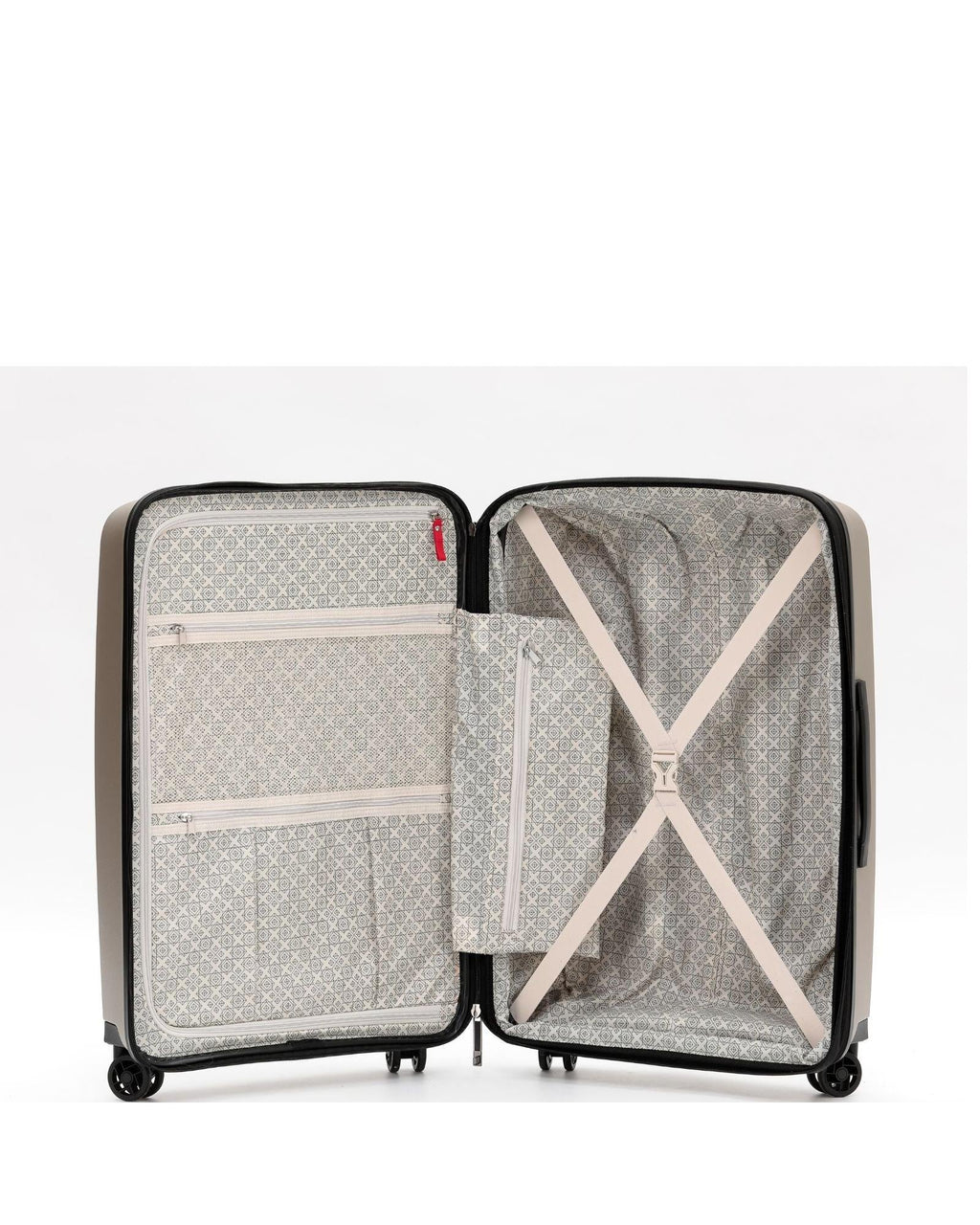 Tosca Space-X Expandable Hardside Medium Spinner Suitcase - 66cm - Champagne Interior Image 4