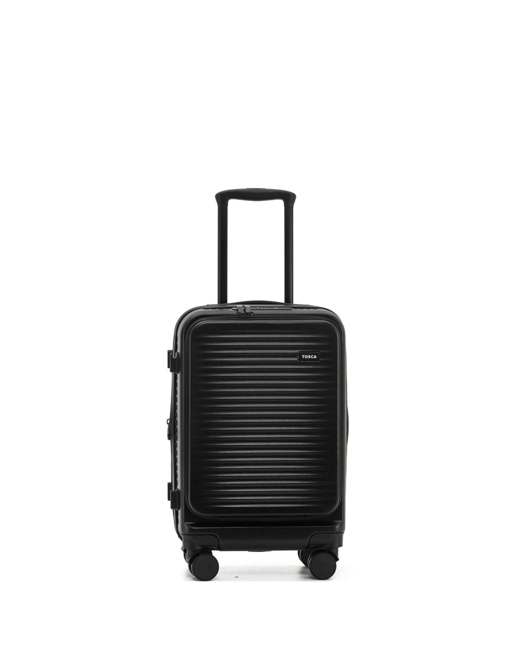 Tosca Zen Front Opening Hardside Carry-On Spinner Suitcase - 53cm - Black Front Image 2