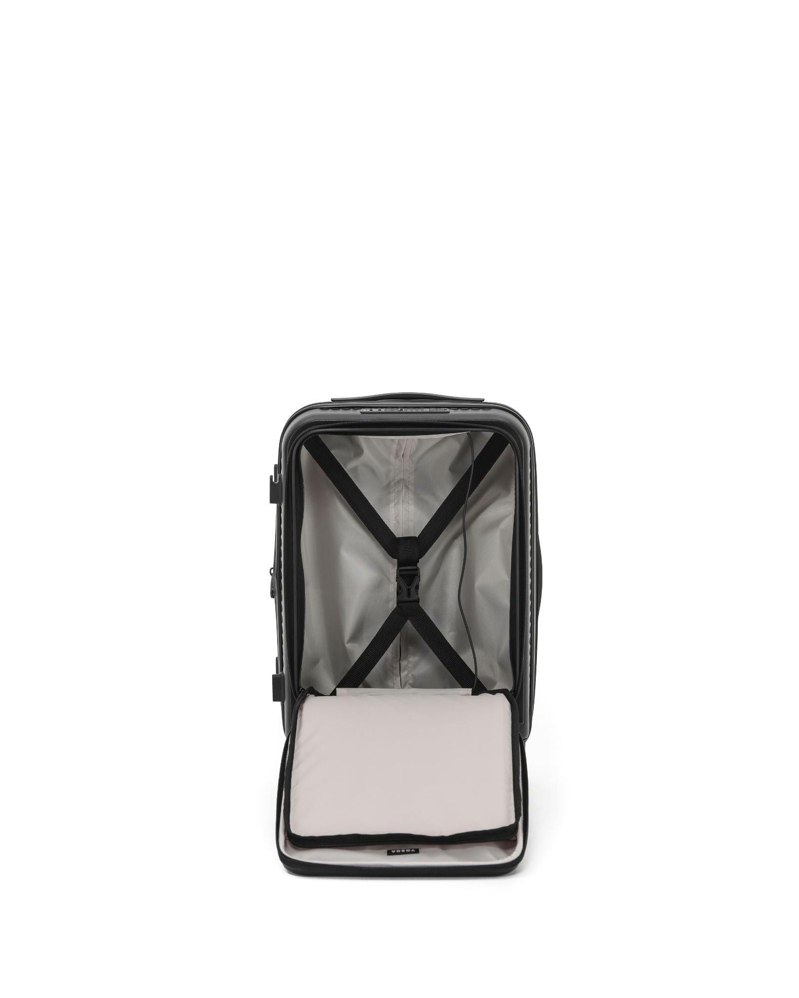 Tosca Zen Front Opening Hardside Carry-On Spinner Suitcase - 53cm - Black Interior Front Image 3
