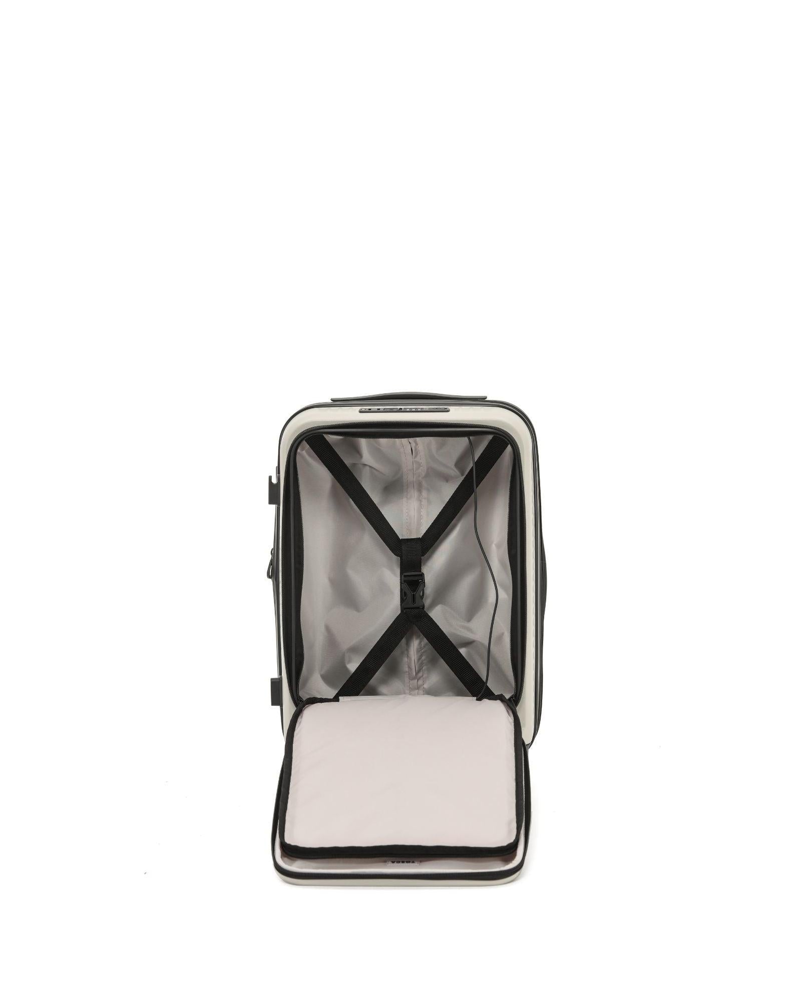 Tosca Zen Front Opening Hardside Carry-On Spinner Suitcase - 53cm - Stone Interior Front Image 3