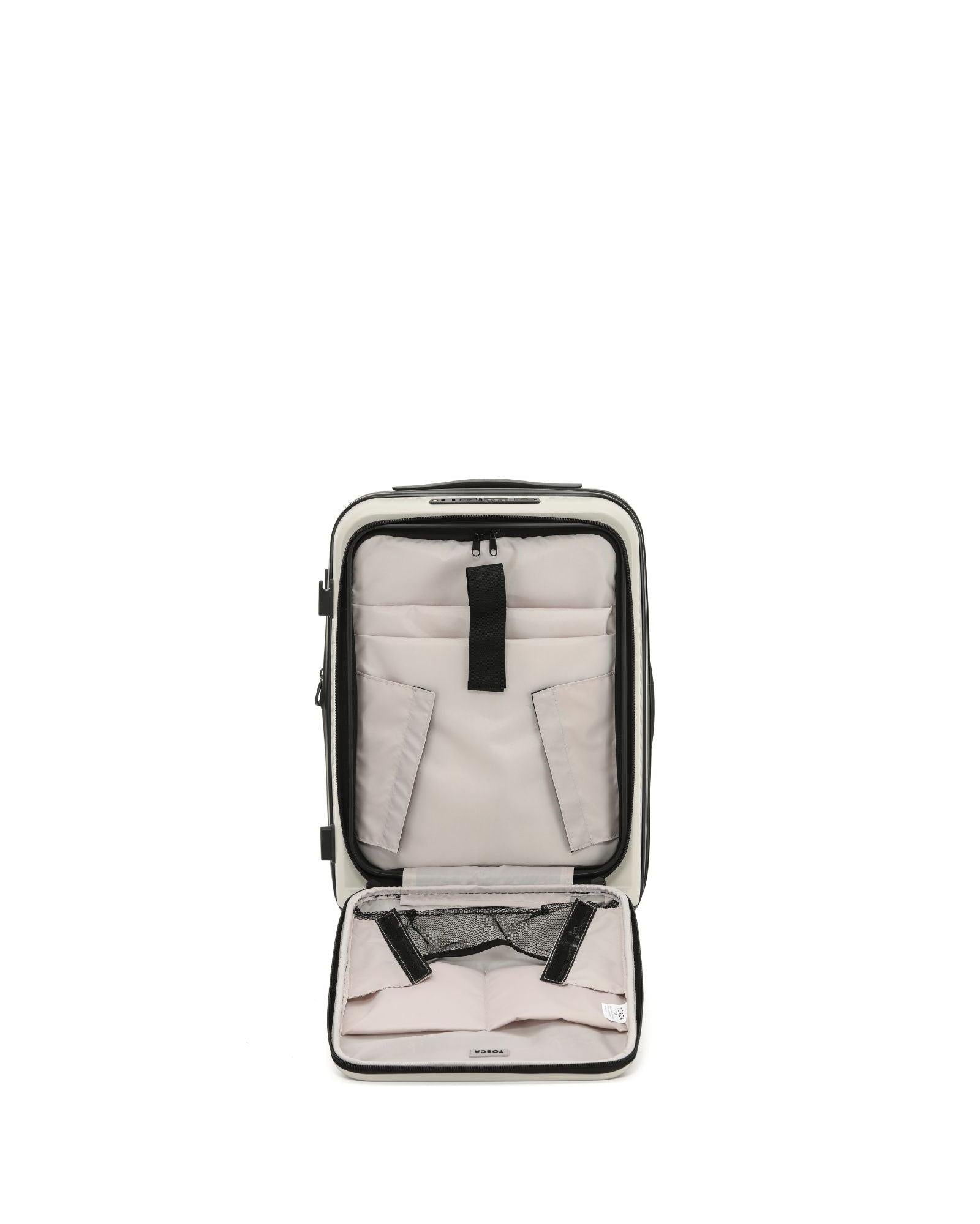 Tosca Zen Front Opening Hardside Carry-On Spinner Suitcase - 53cm - Stone Interior Front Image 4