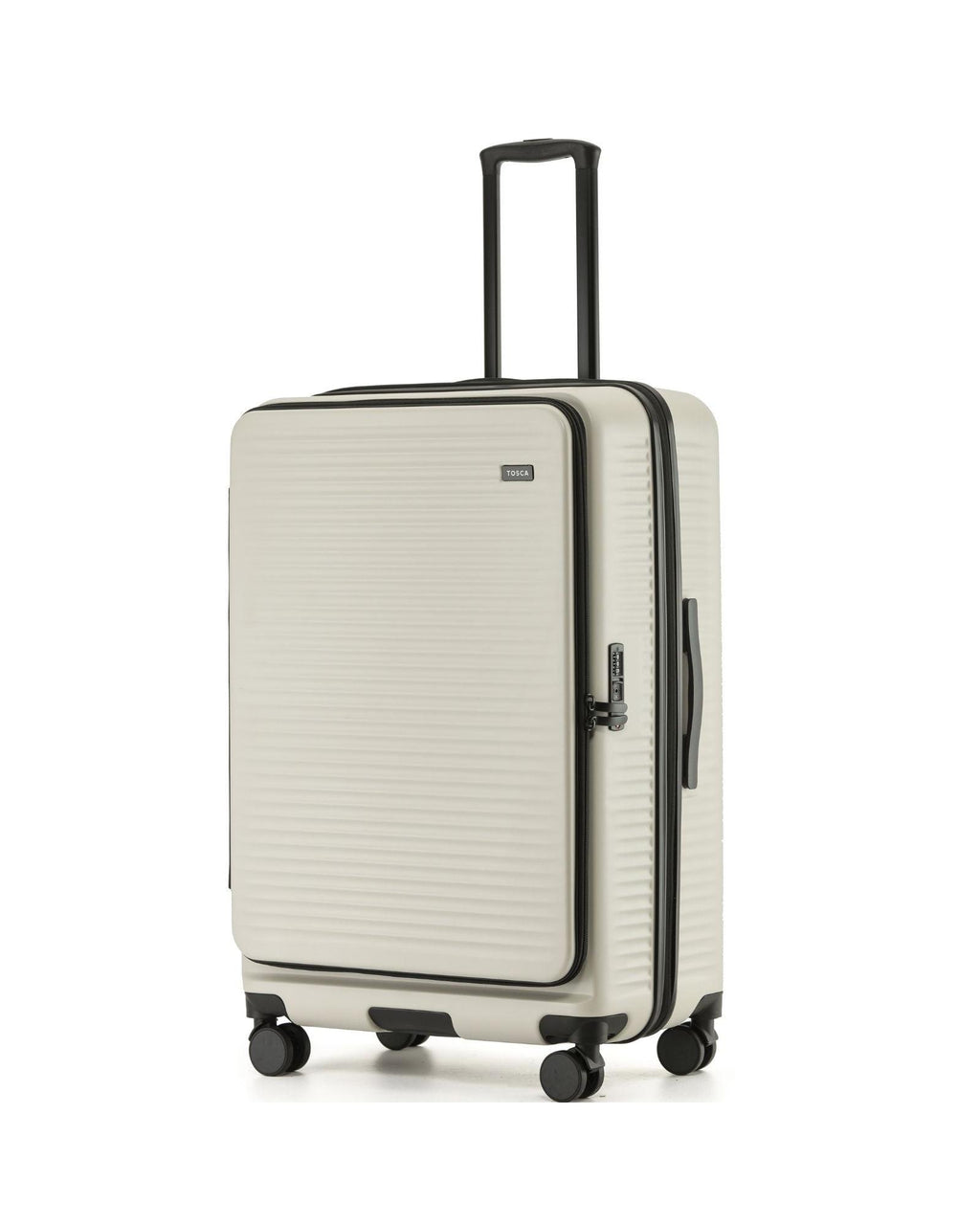Tosca Zen Front Opening Hardside Large Spinner Suitcase - 77cm - Stone Front Right Image 1