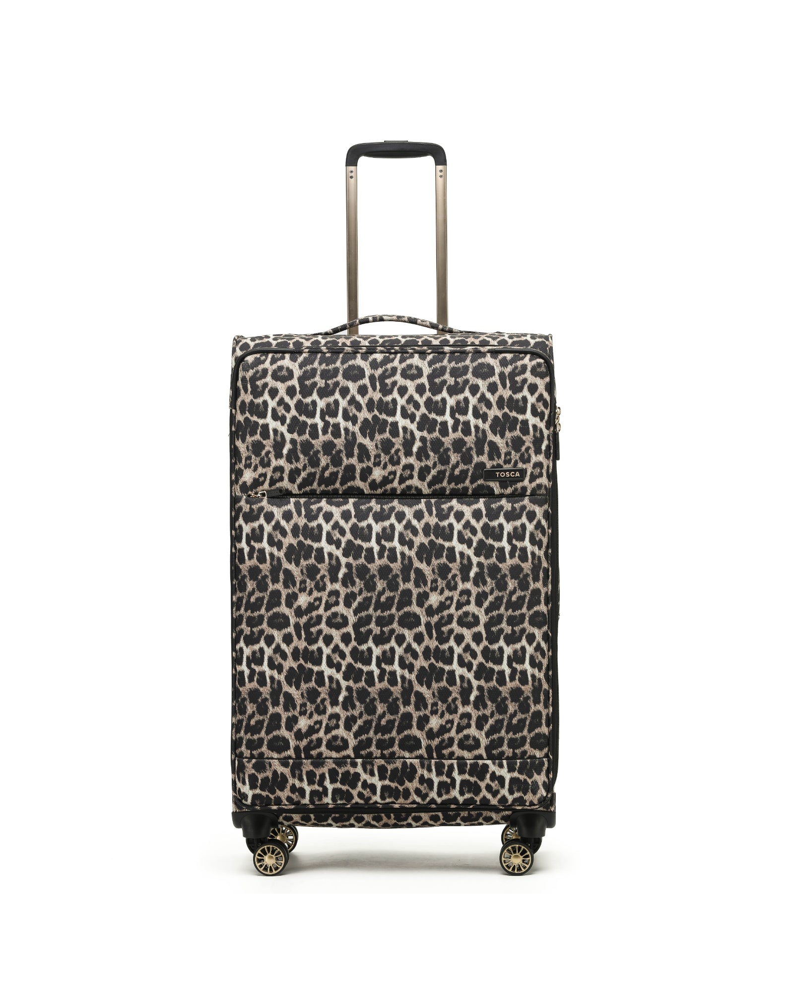 Tosca So Lite Expandable Softside Large Spinner Suitcase - 79cm - Leopard