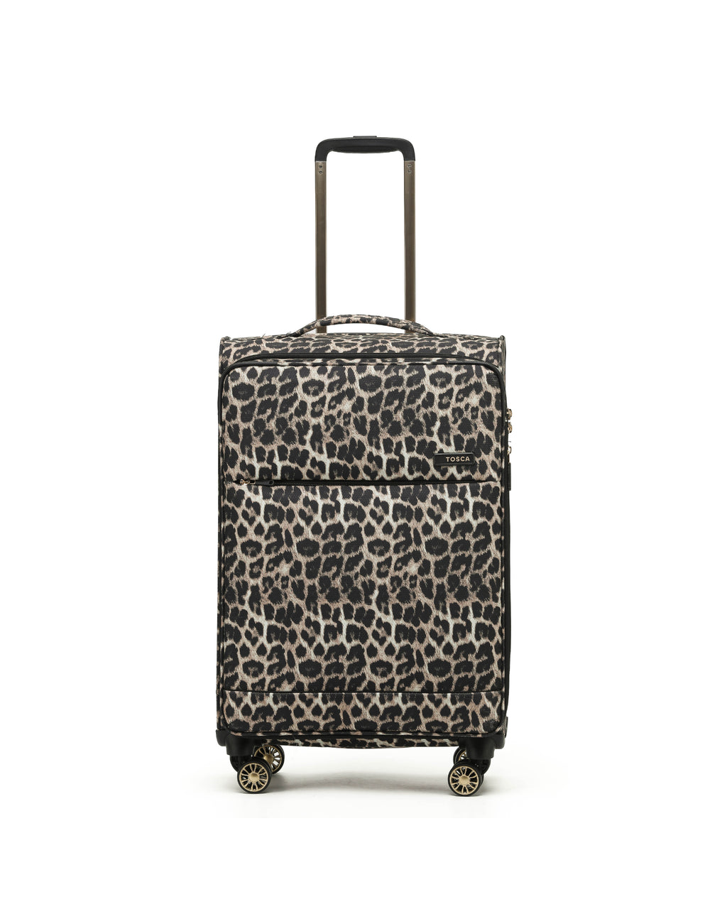 Tosca So Lite Expandable Softside Medium Spinner Suitcase - 67cm - Leopard