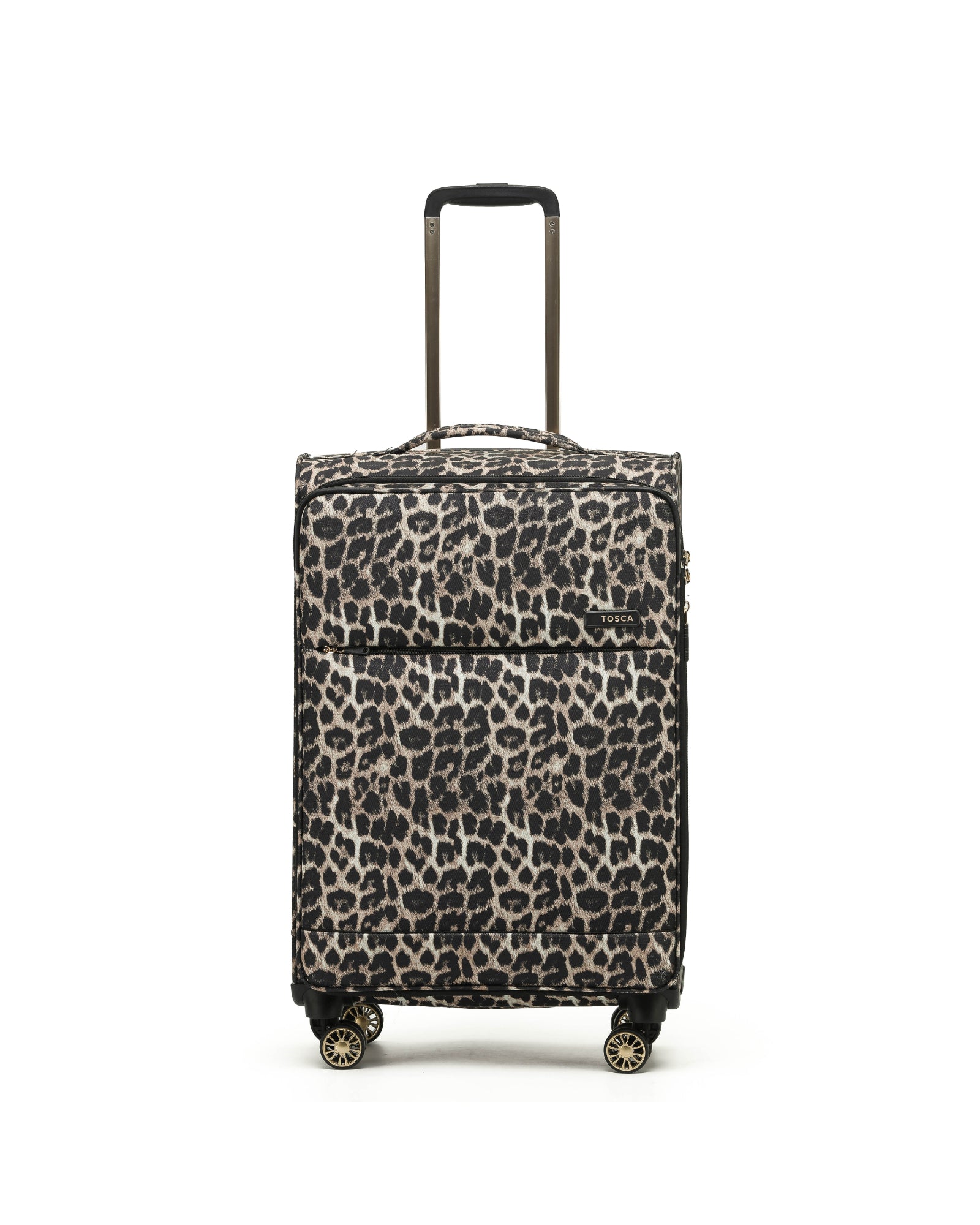 Tosca So Lite Expandable Softside Medium Spinner Suitcase - 67cm - Leopard