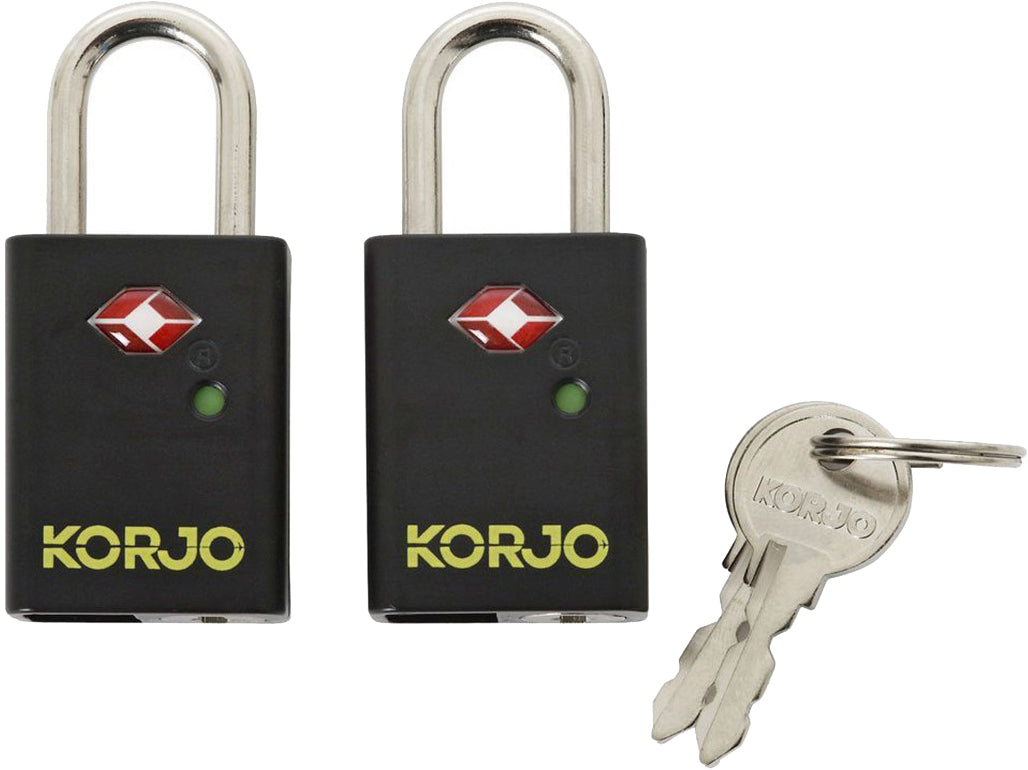Korjo TSA Keyed Lock with Indicator - 2-Pack