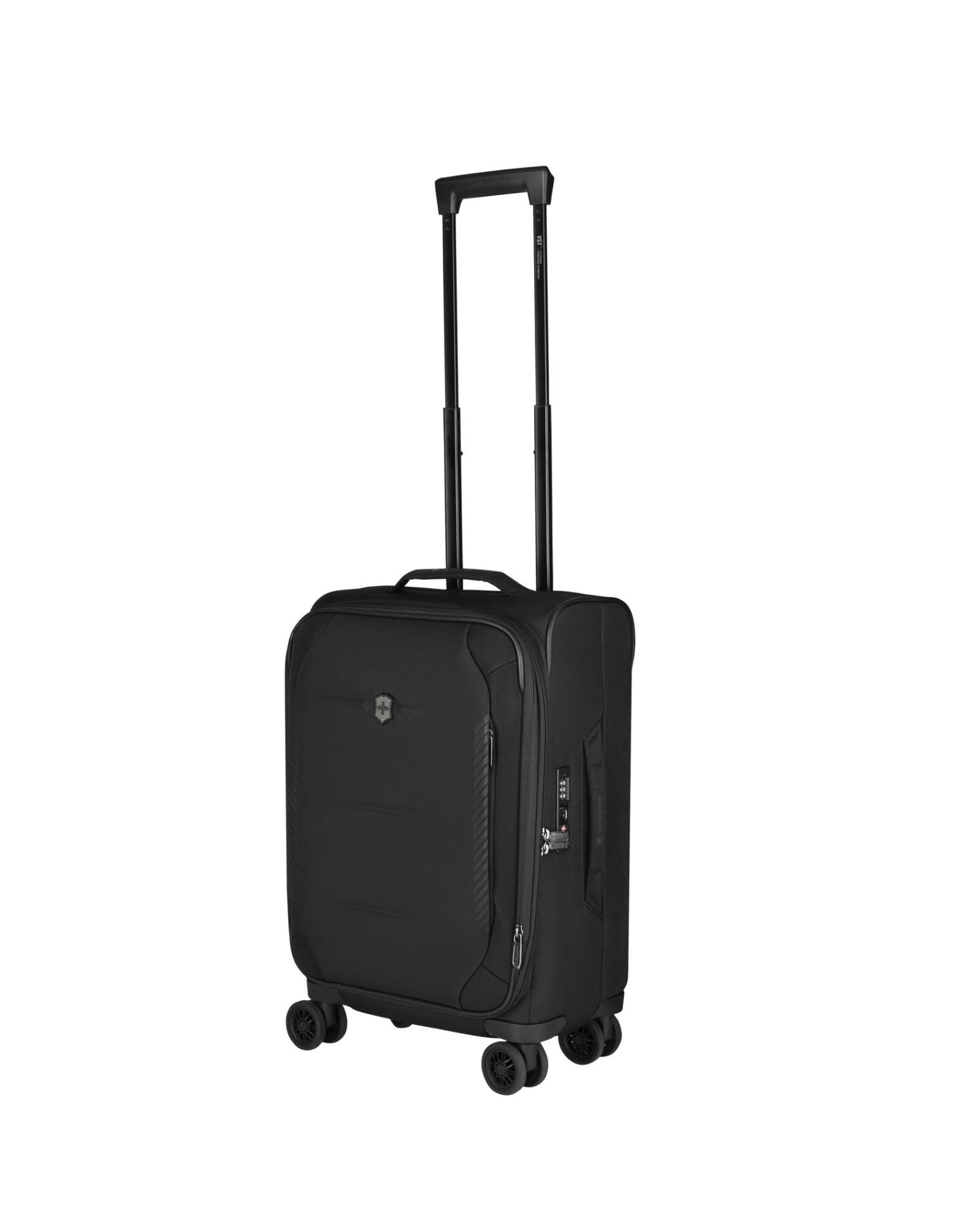 Victorinox Crosslight Softside Cabin 55cm Spinner Suitcase Black Front Right Image 1