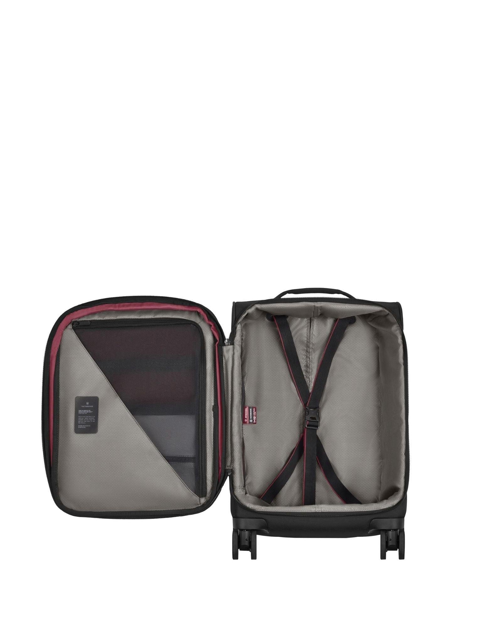 Victorinox Crosslight Softside Cabin 55cm Spinner Suitcase Black Interior Image 5