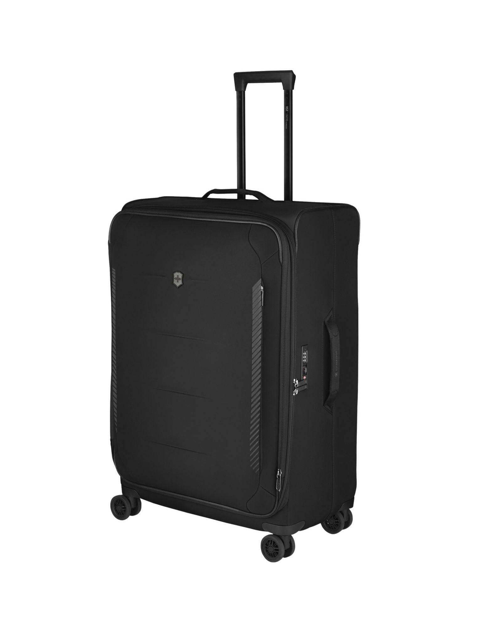 Victorinox Crosslight Softside Large 76cm Spinner Suitcase Black Front Right Image 1