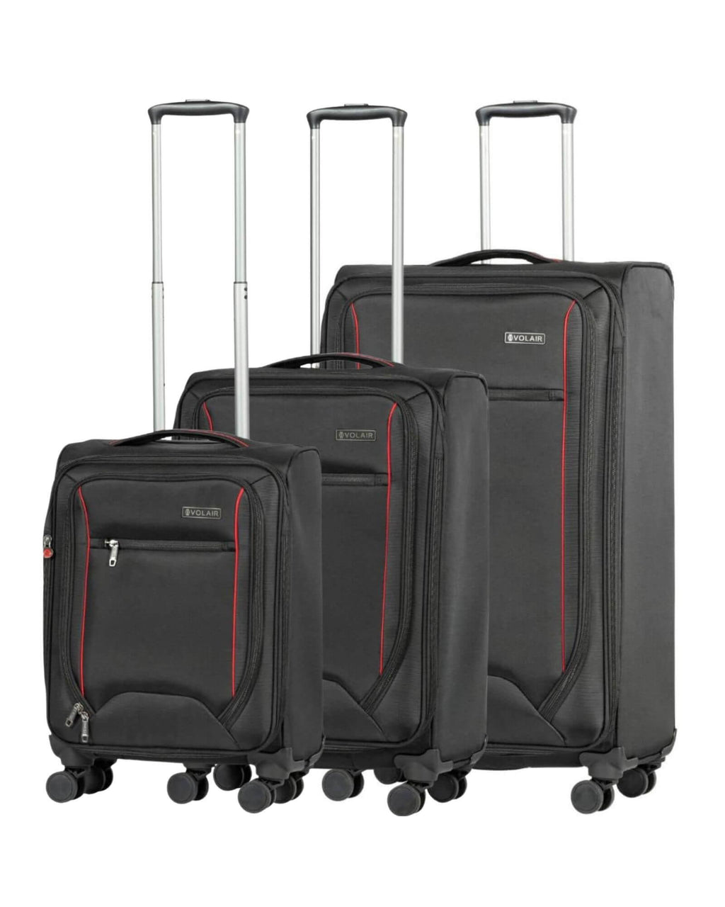Volair Forte 4 Softside 3-Piece Spinner Luggage Set - Black Image 1