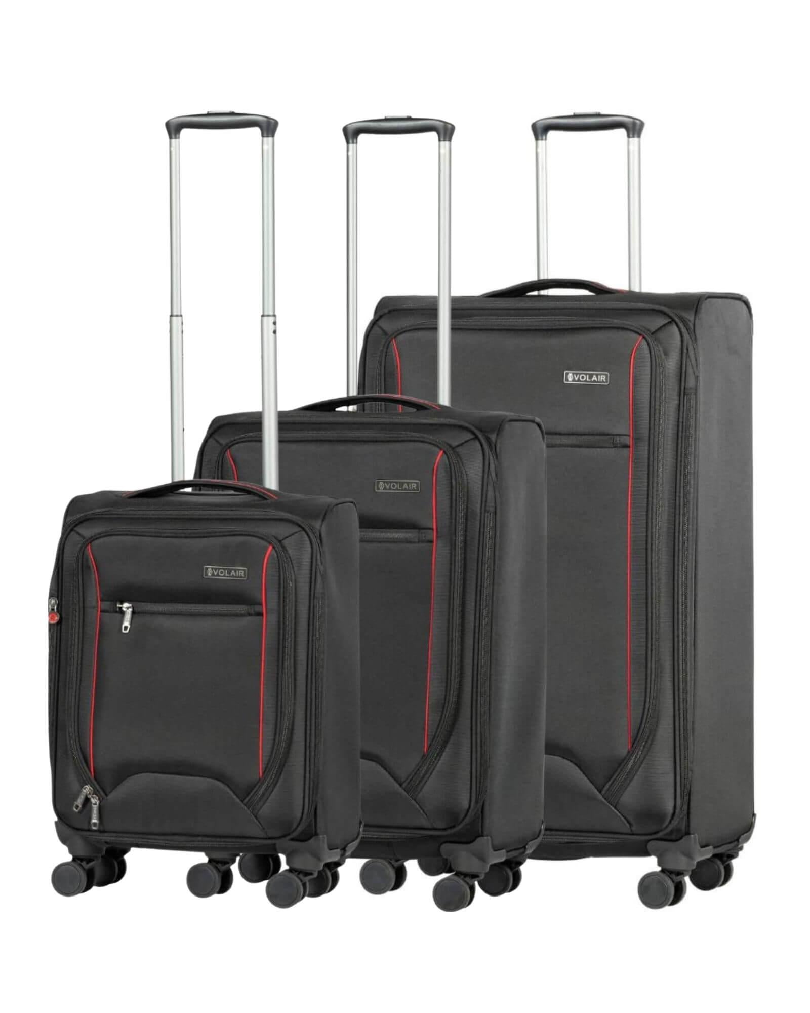 Volair Forte 4 Softside 3-Piece Spinner Luggage Set - Black Image 1