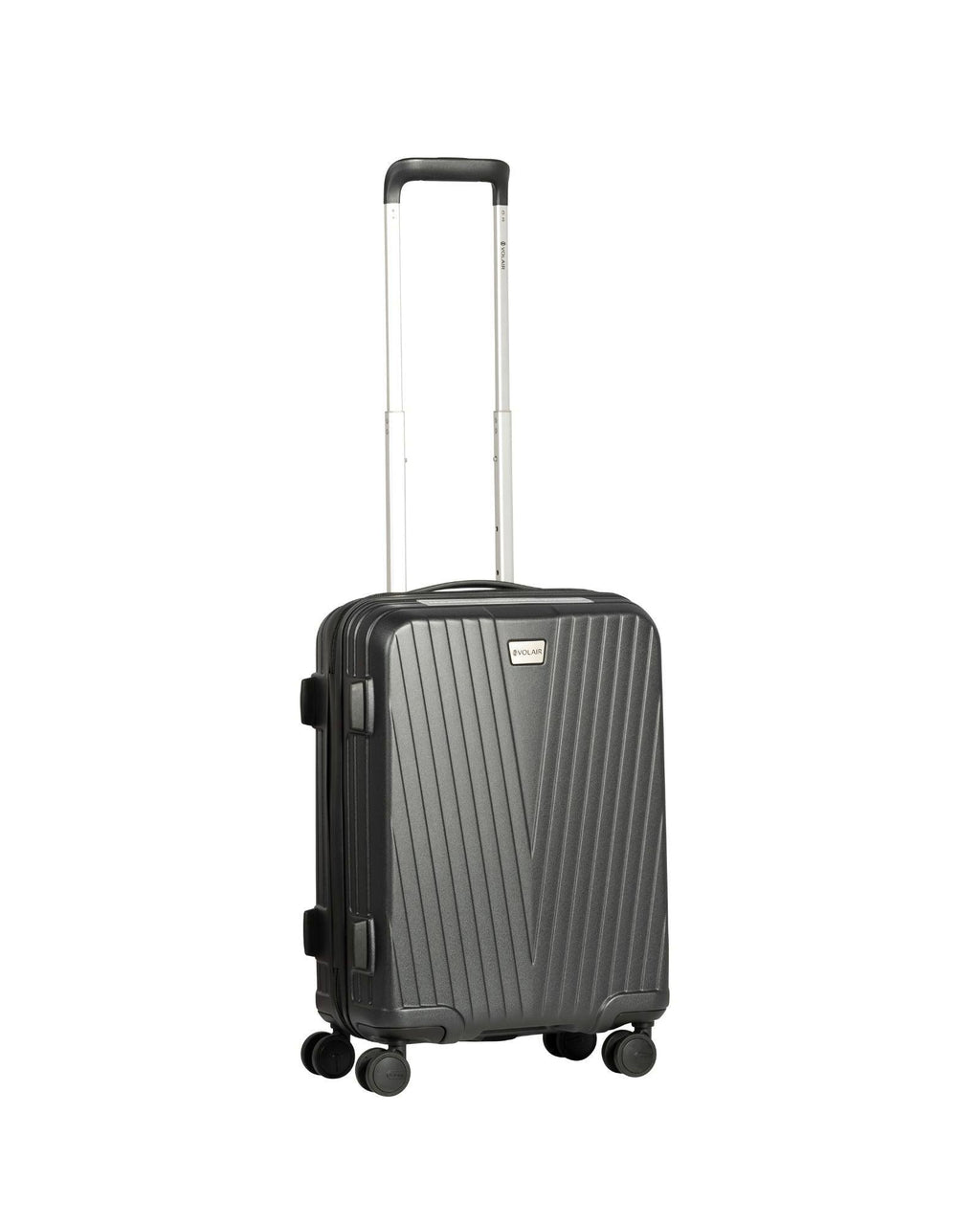 Volair Vmax Expandable Hardside Carry-On Spinner Suitcase - 55cm - Black Front Left Image 2