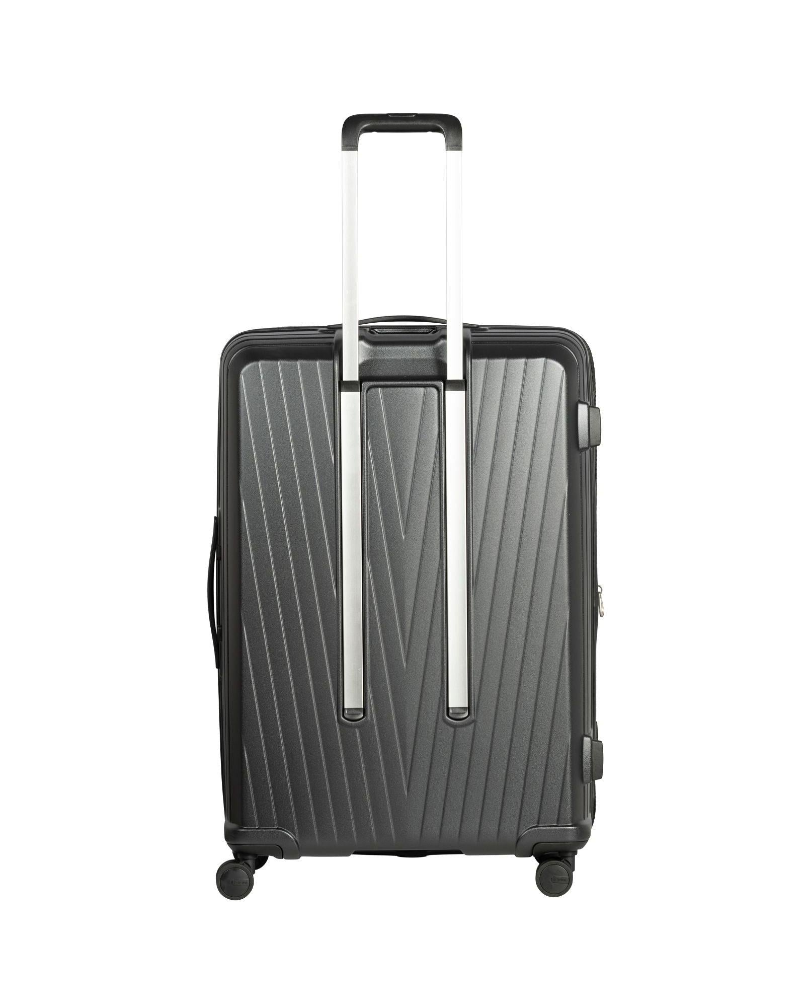 Volair Vmax Expandable Hardside 2-Piece Spinner Luggage Set - Large & Carry-On - Black Back Image 4