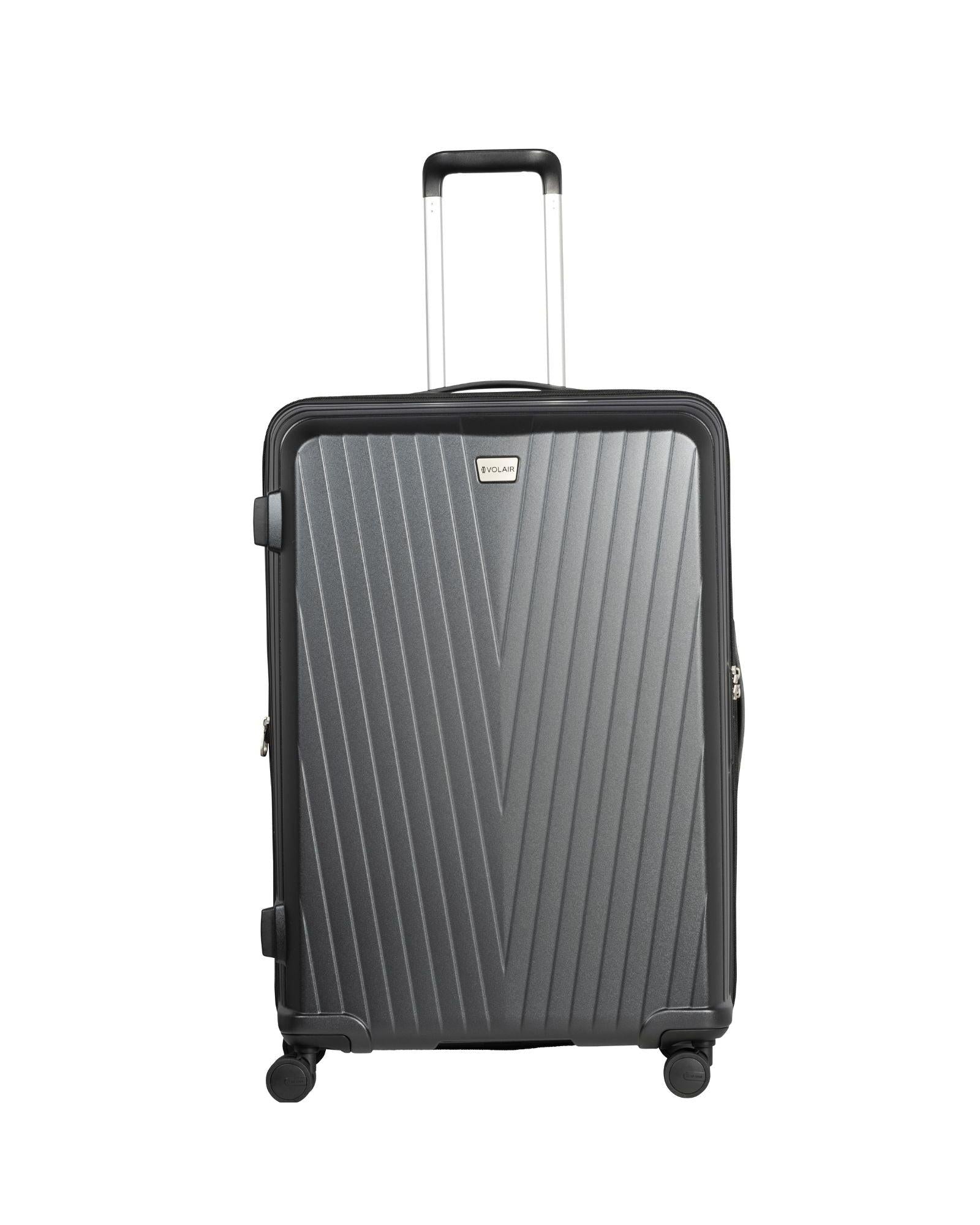 Volair Vmax Expandable Hardside 3-Piece Spinner Luggage Set - Black Front Image 3