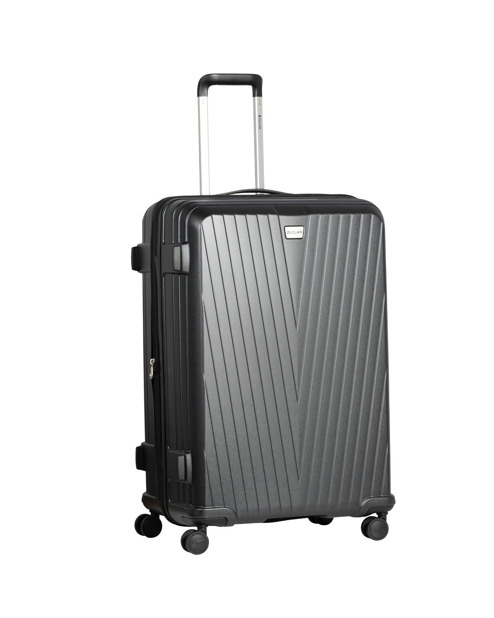 Volair Vmax Expandable Hardside 3-Piece Spinner Luggage Set - Black Front Left Image 2
